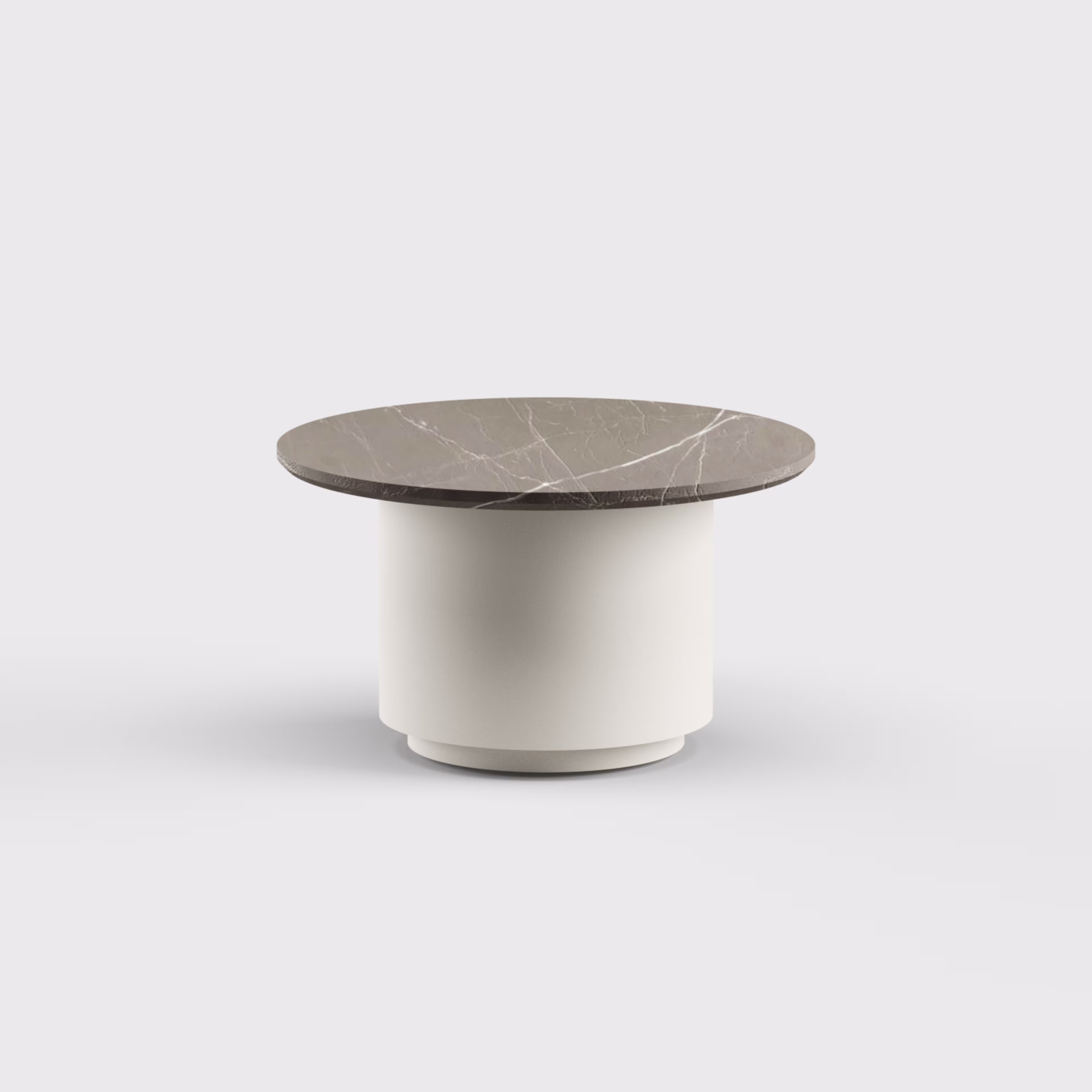 Danao Living Mercer 26" Stone Low Round Side Table