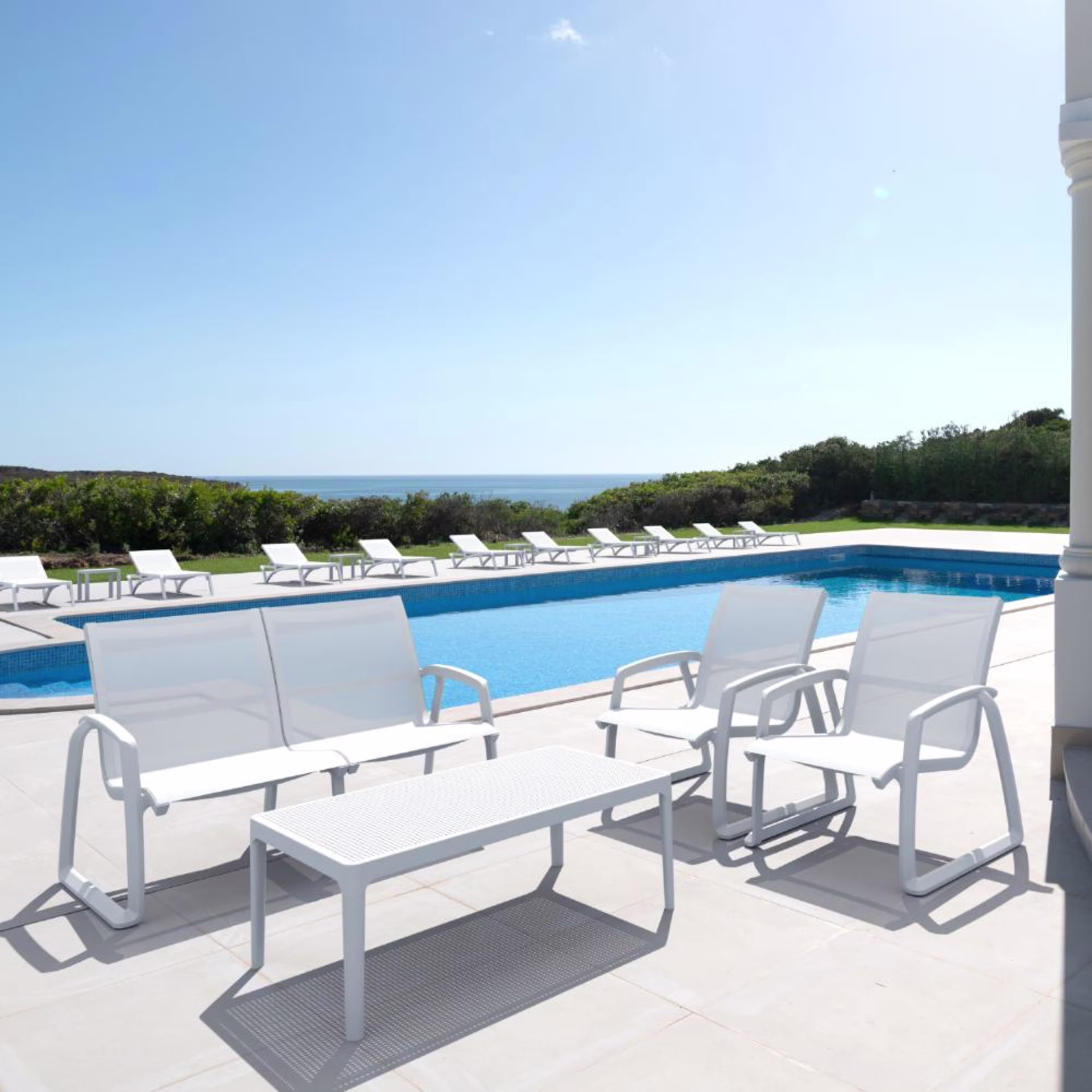 Compamia Pacific 4-Piece Conversational Outdoor Lounging Set