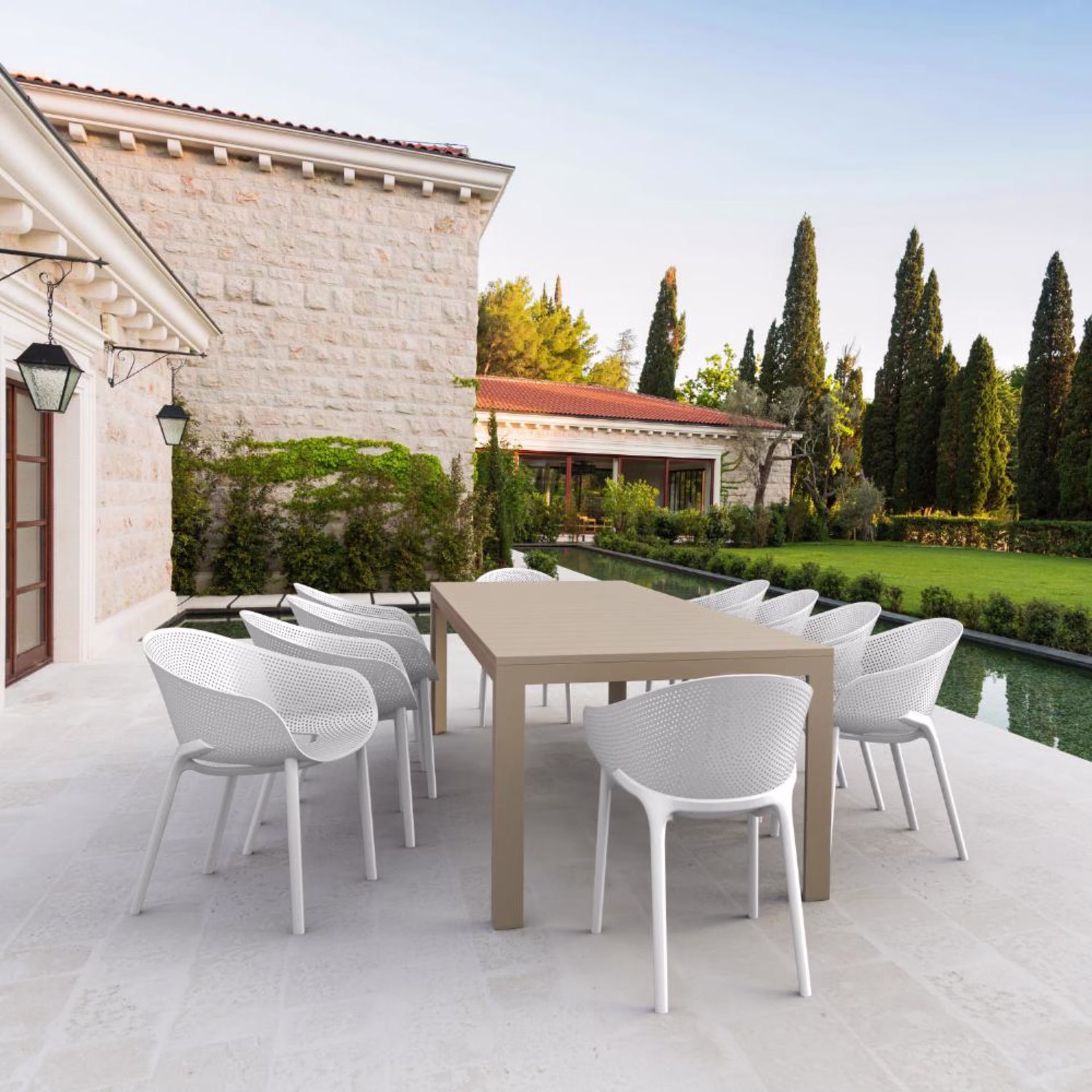Compamia Sky Pro/Atlantic XL 11-Piece Extending Rectangular Patio Dining Set