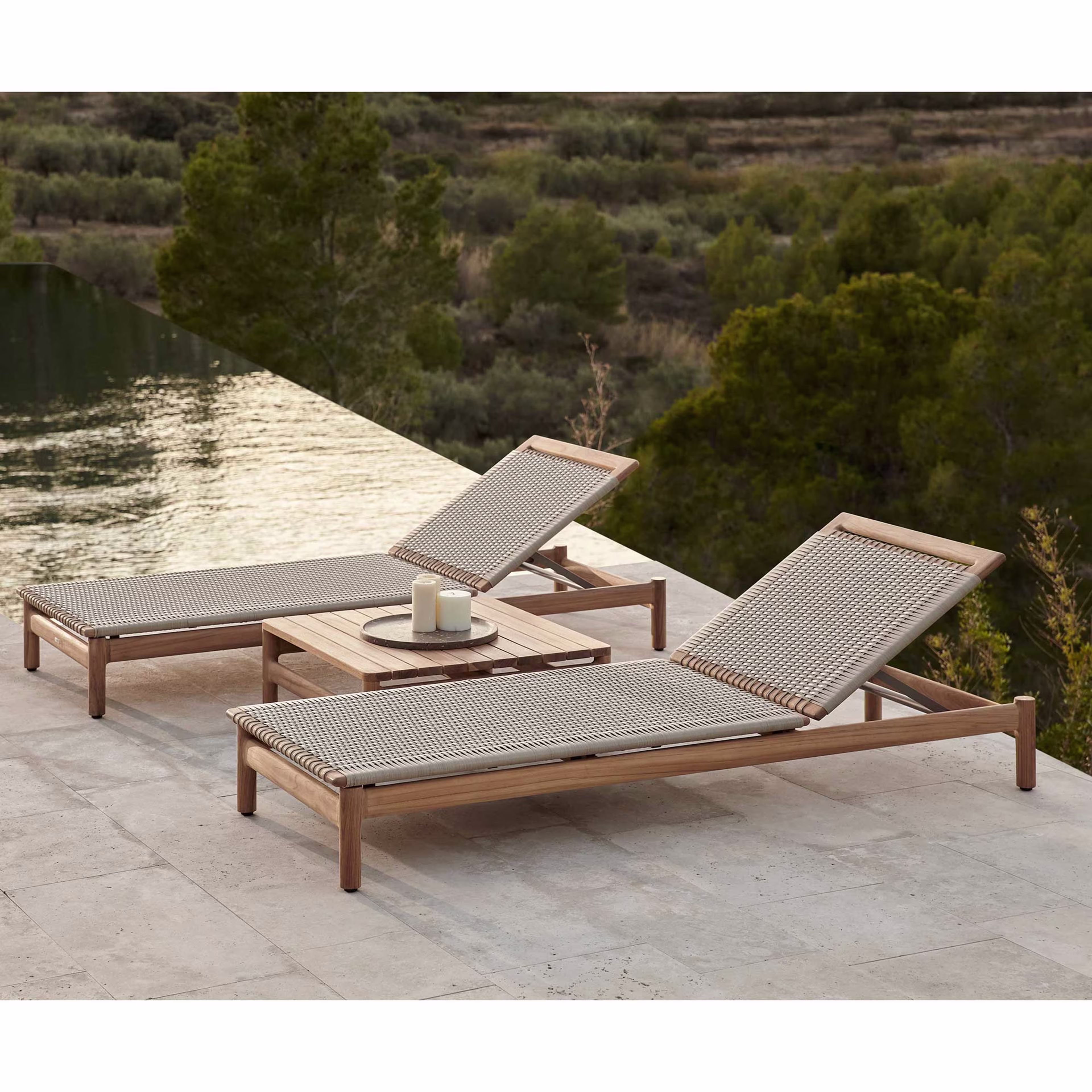 Danao Living Montauk 30" Teak Square Side Table