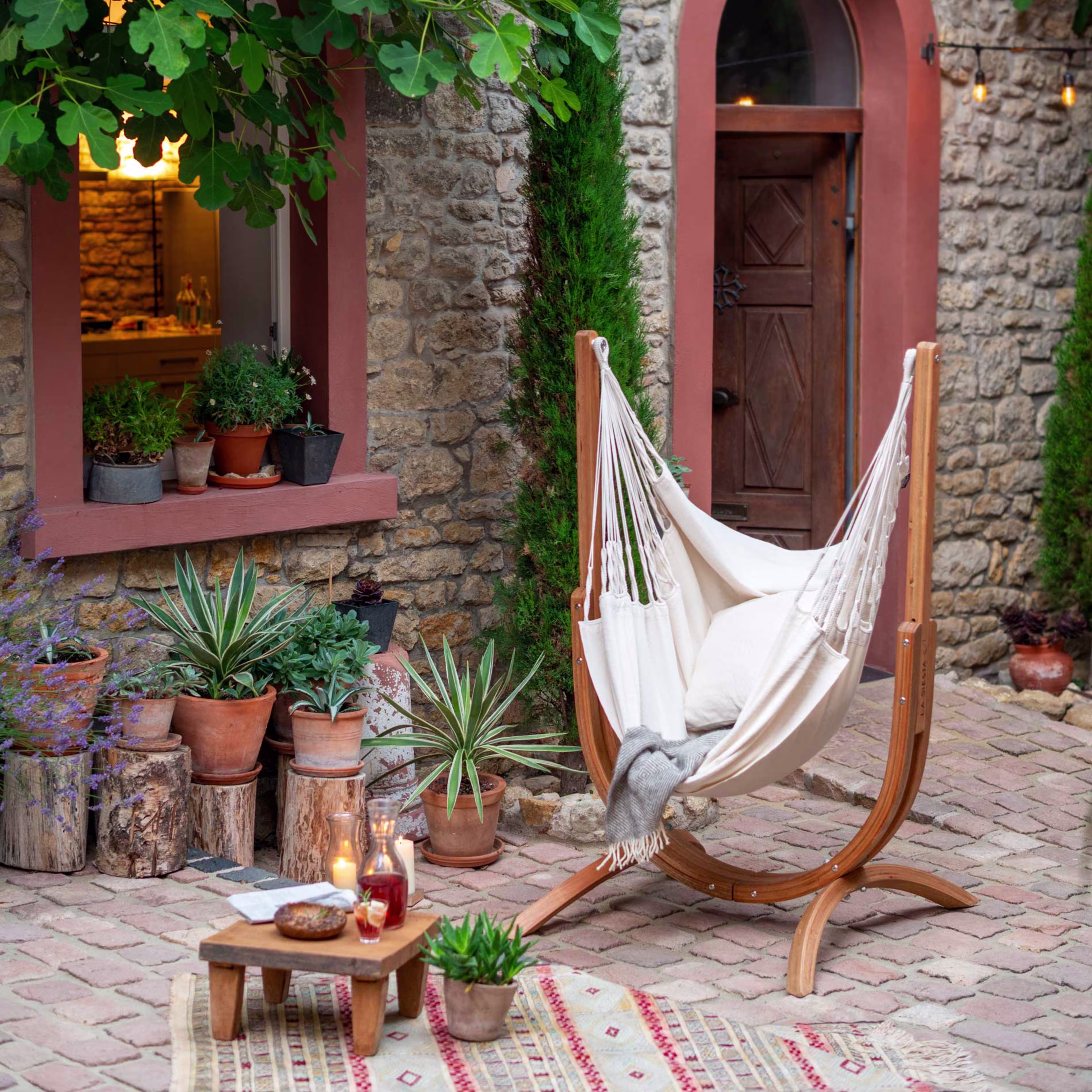La Siesta Udine Comfort Organic Hammock Chair with Stand