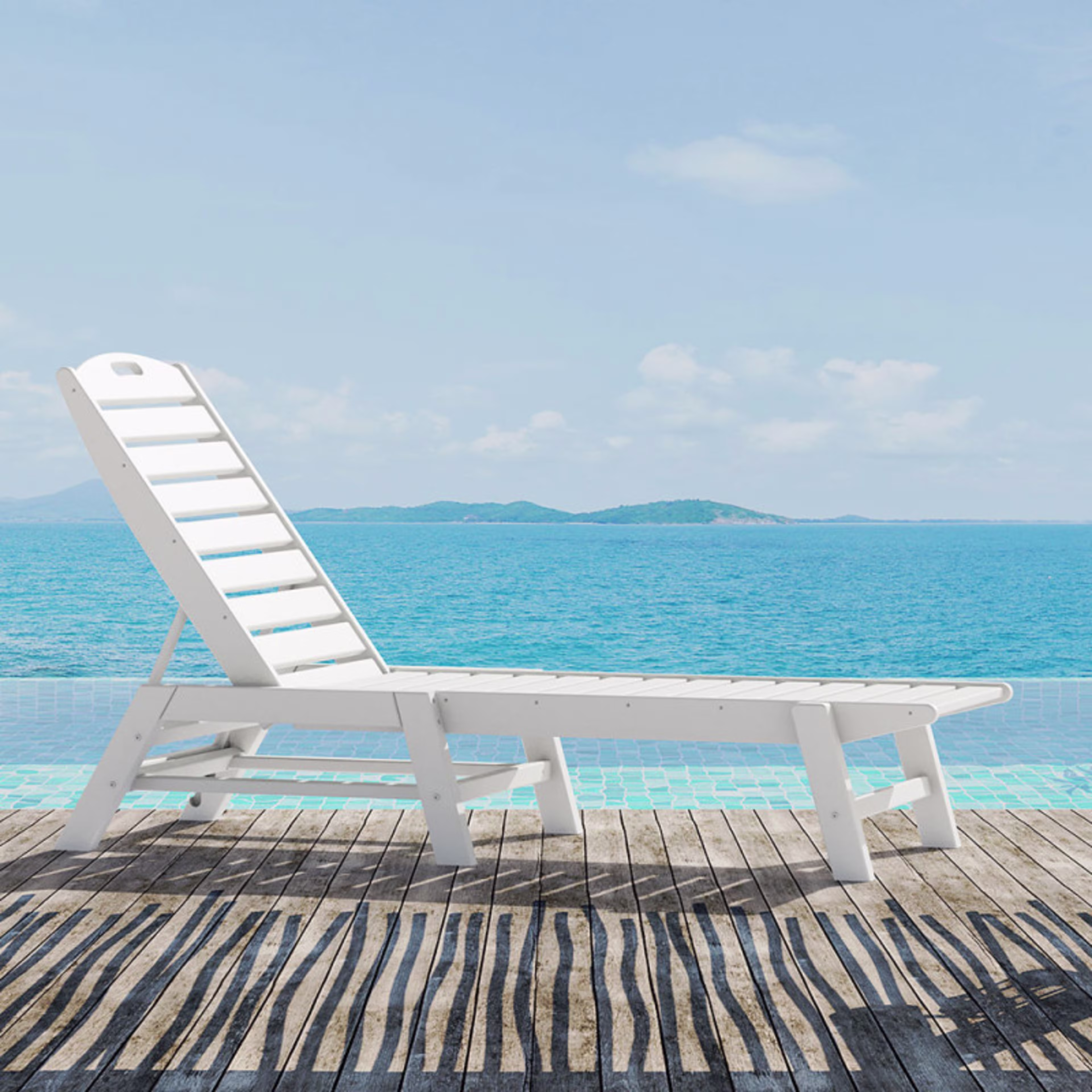 Polywood Nautical Chaise Lounge