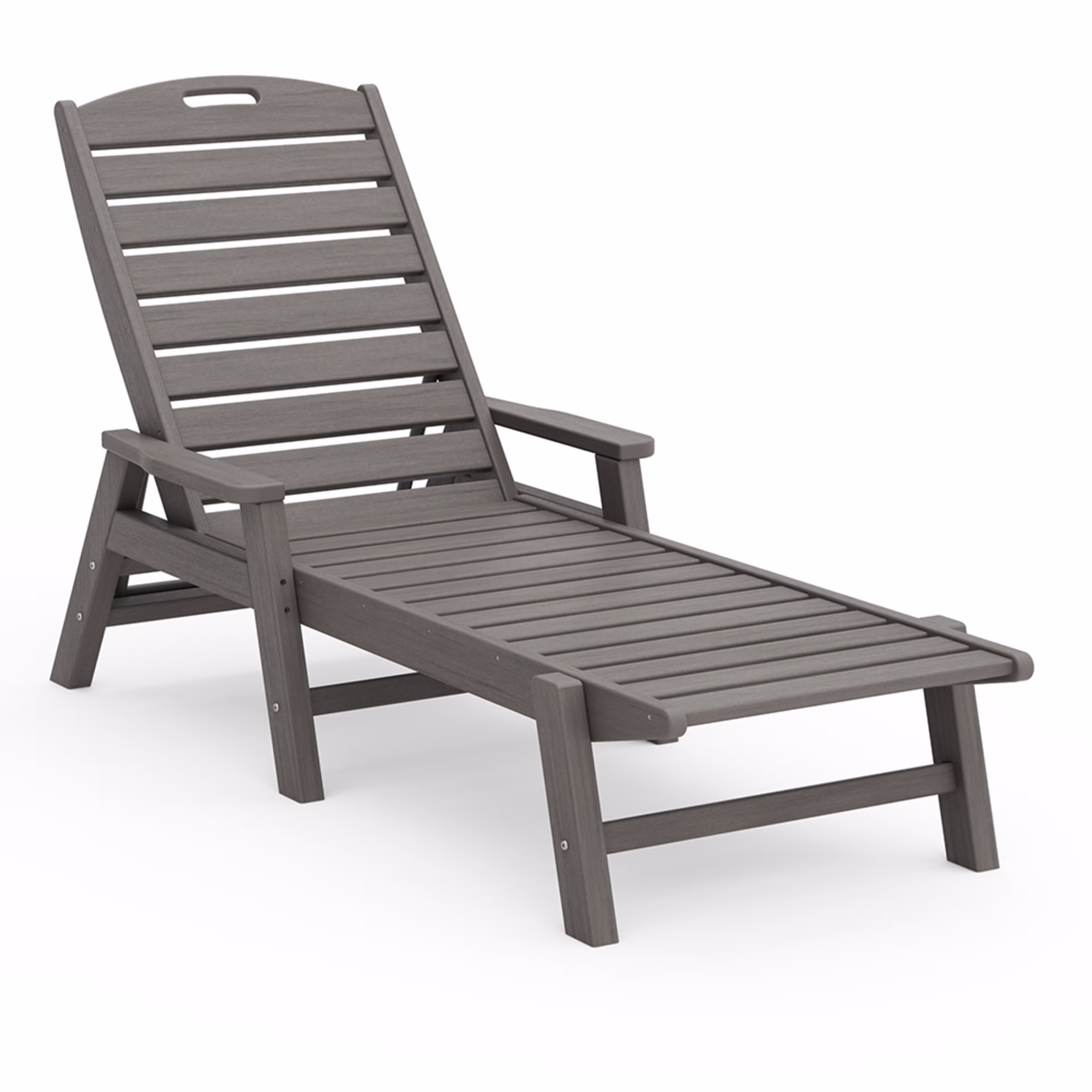Polywood Nautical Chaise Lounge with Arms