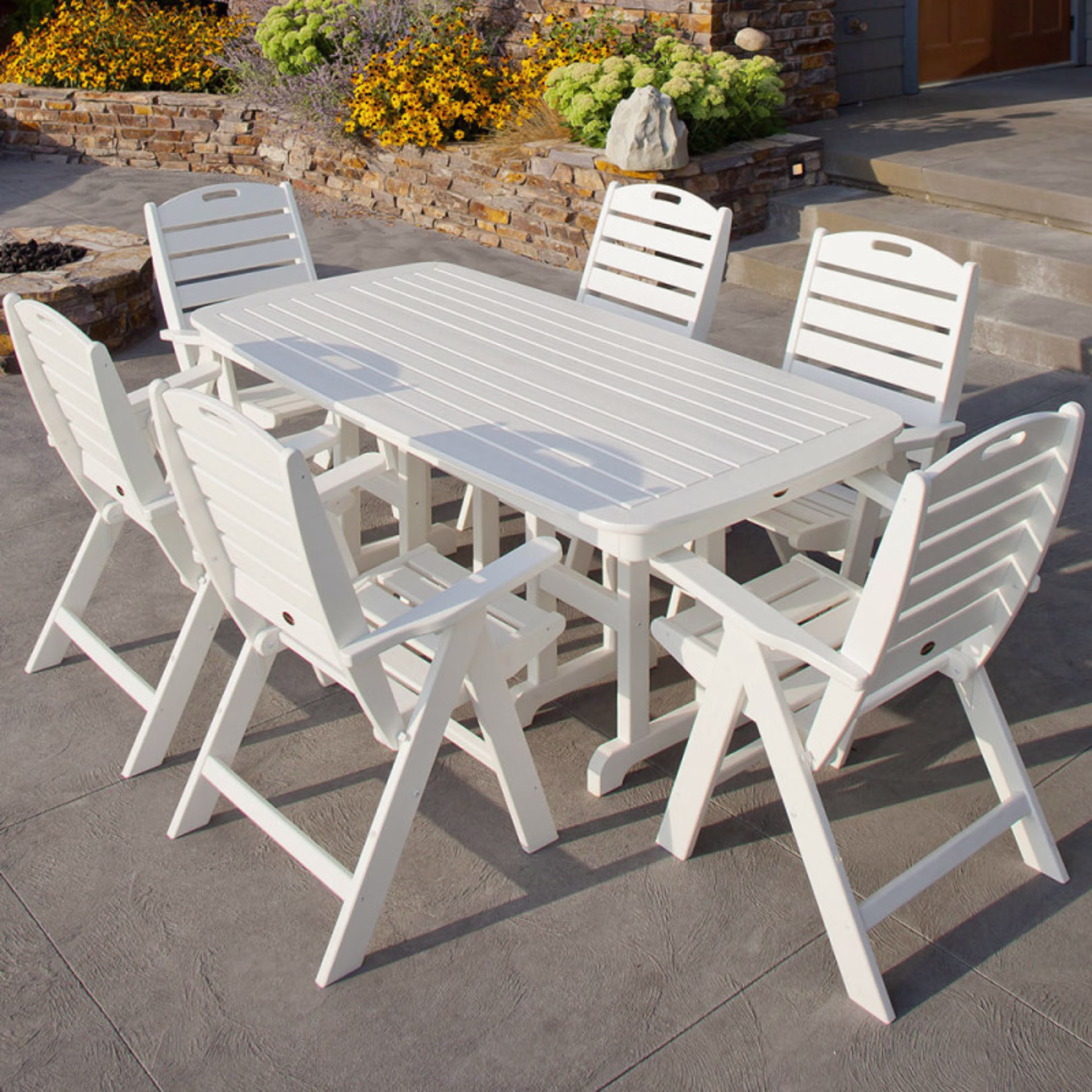 Polywood Nautical Highback Folding Dining Armchair