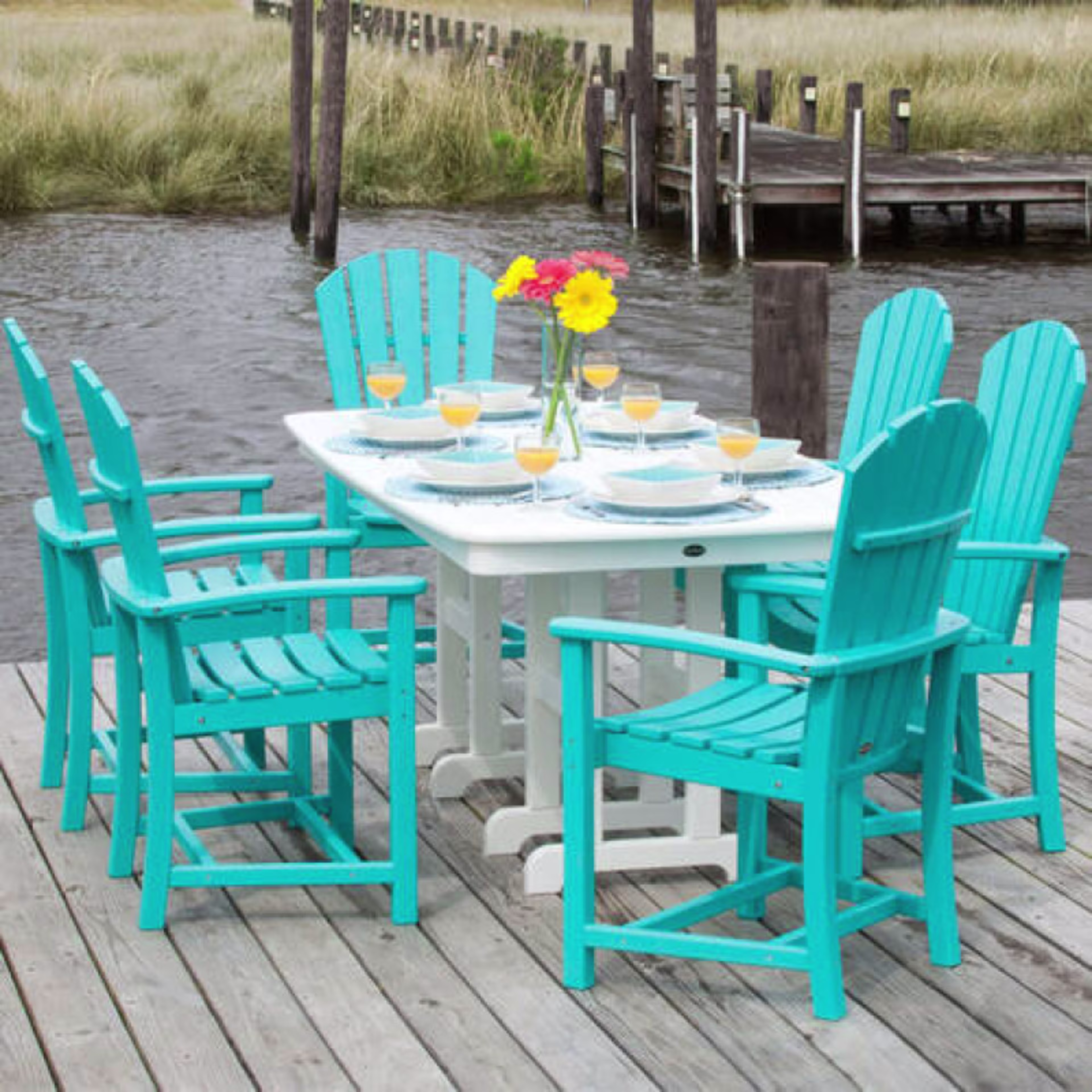 Polywood Palm Coast 7-Piece Rectangular Dining Set