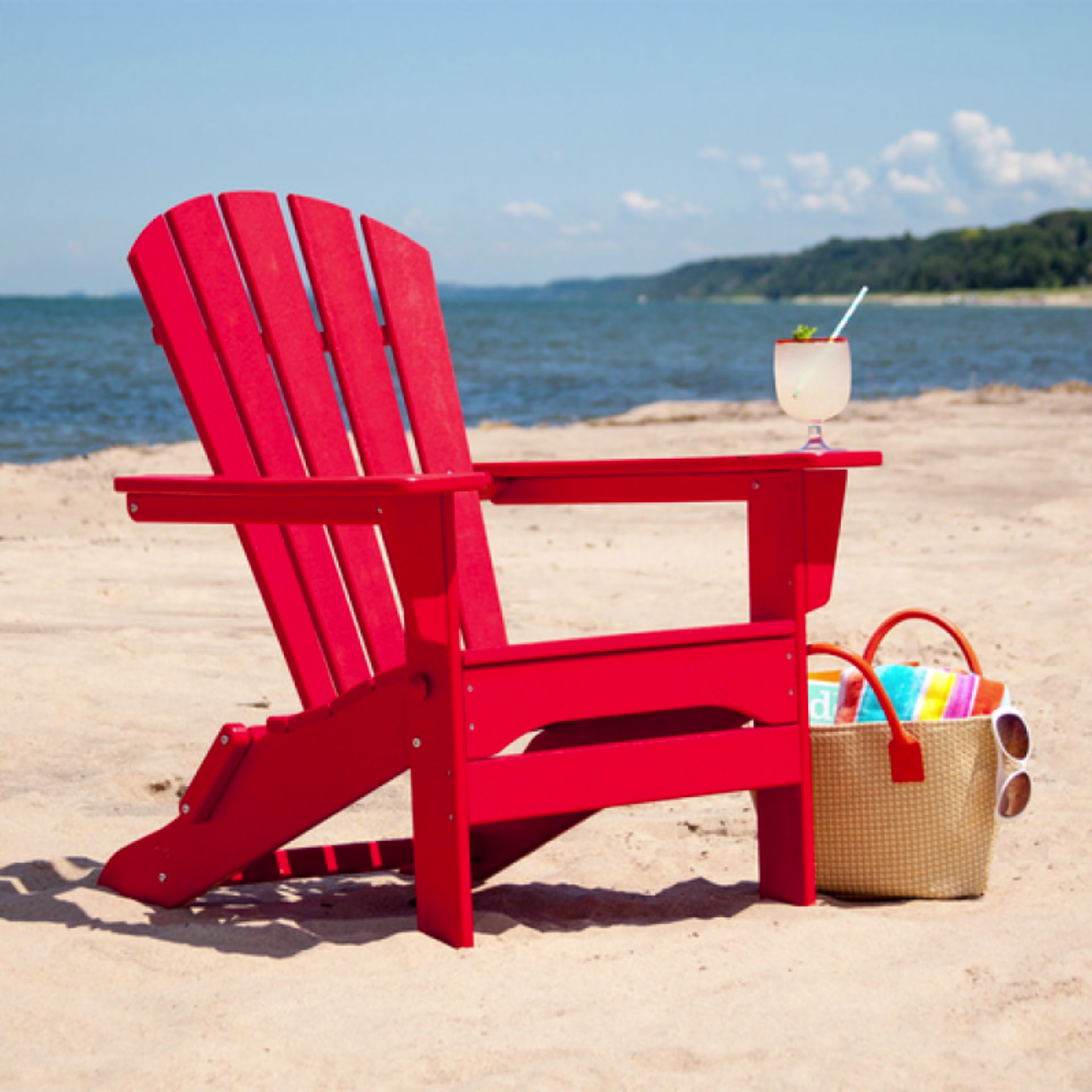 Polywood Palm Coast Folding Adirondack Chair