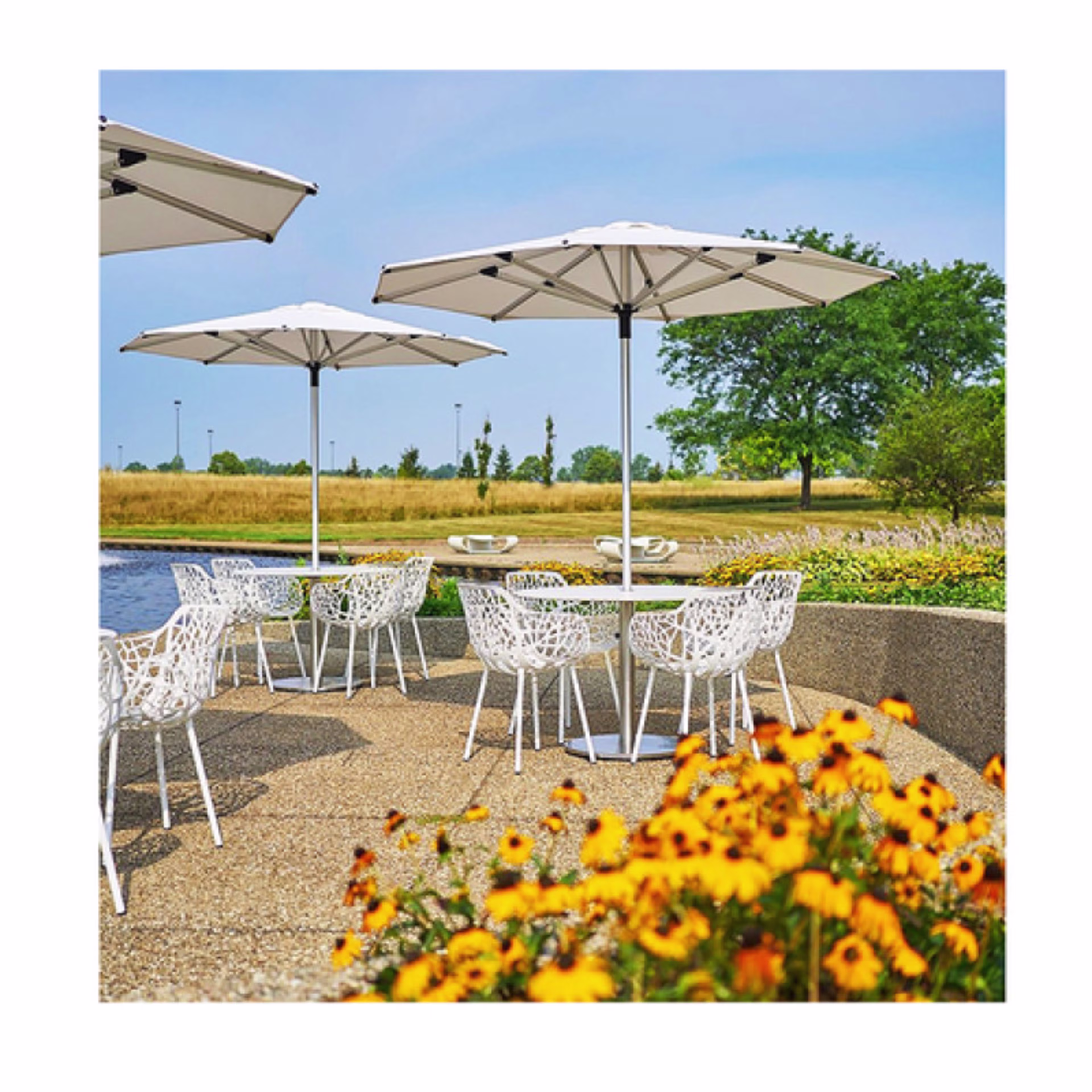 Shademaker Libra 8'2" Octagonal Aluminum Commercial Market Patio Umbrella