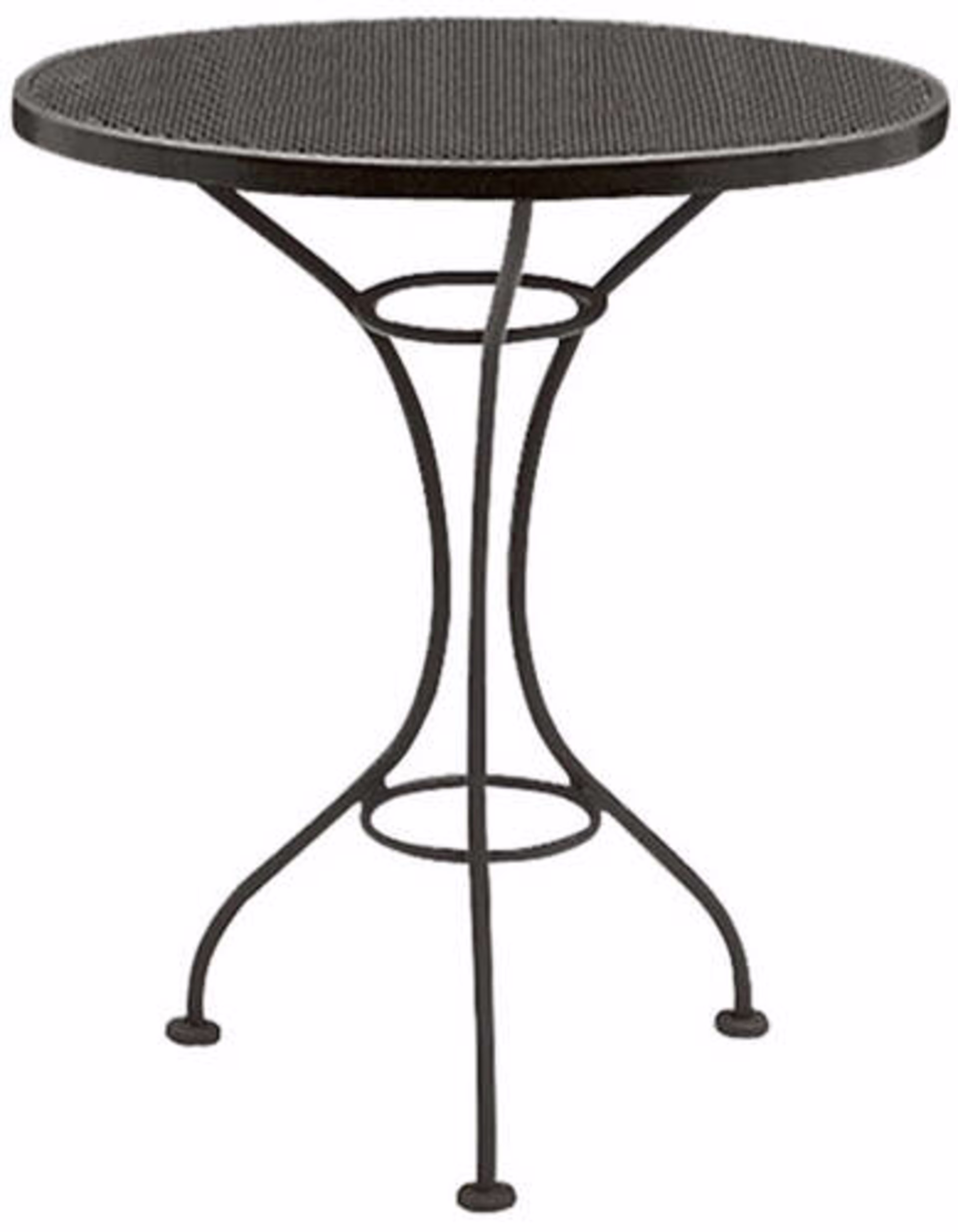 Woodard Parisienne 30" Iron Round Bistro Table - Mesh Top