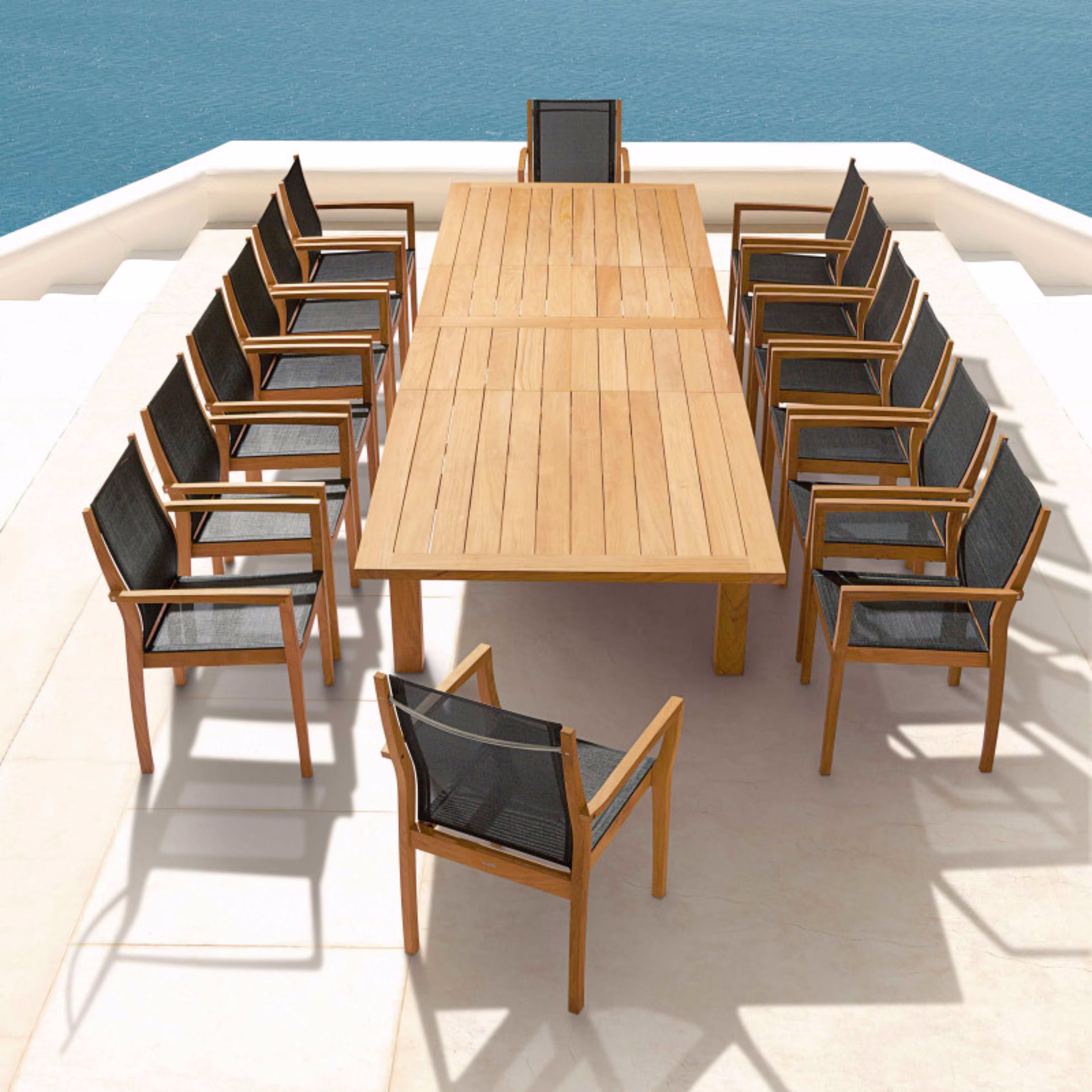 Barlow Tyrie Apex 106" - 154" Teak Extending Rectangular Dining Table