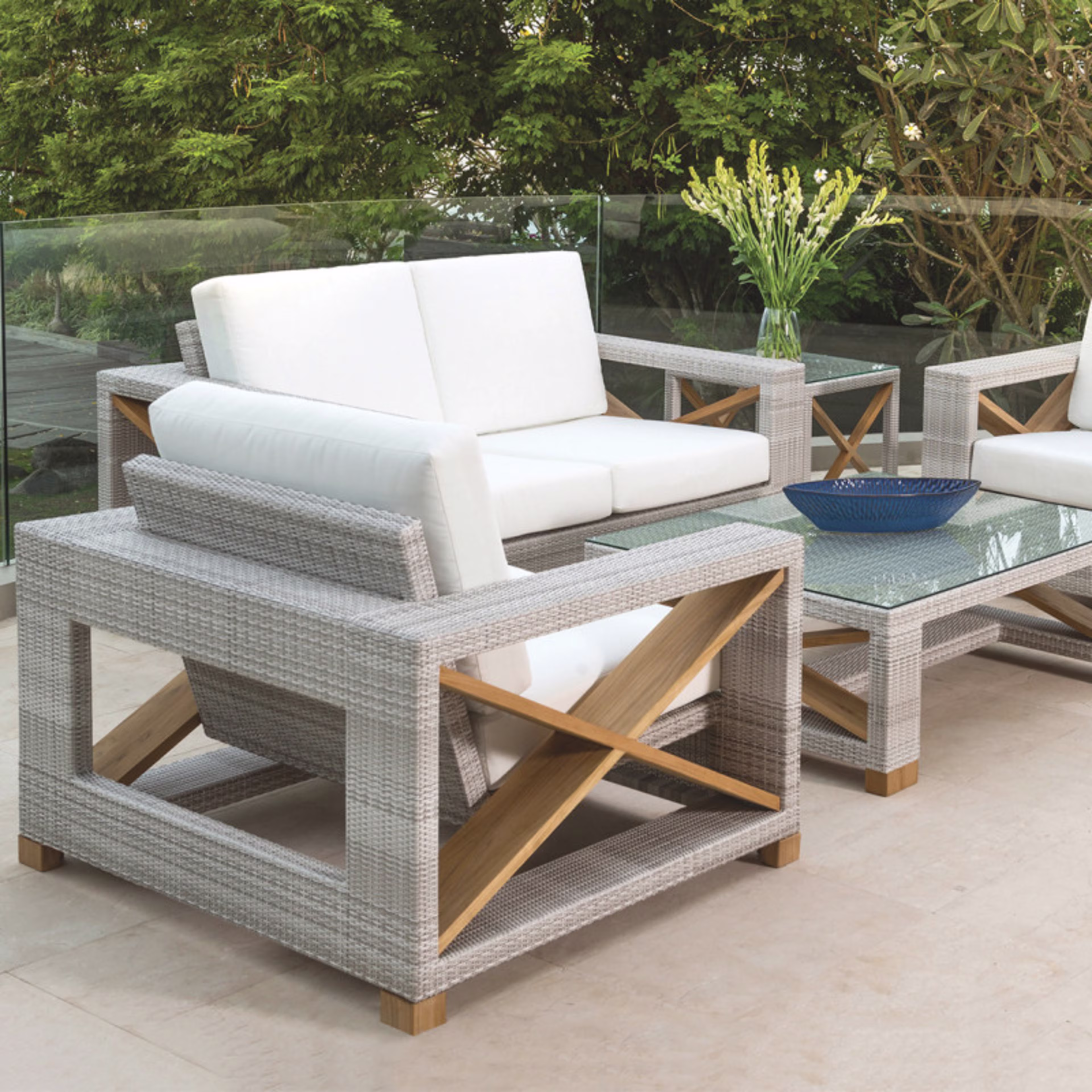 Kingsley Bate Jupiter 45" Woven Rectangular Coffee Table