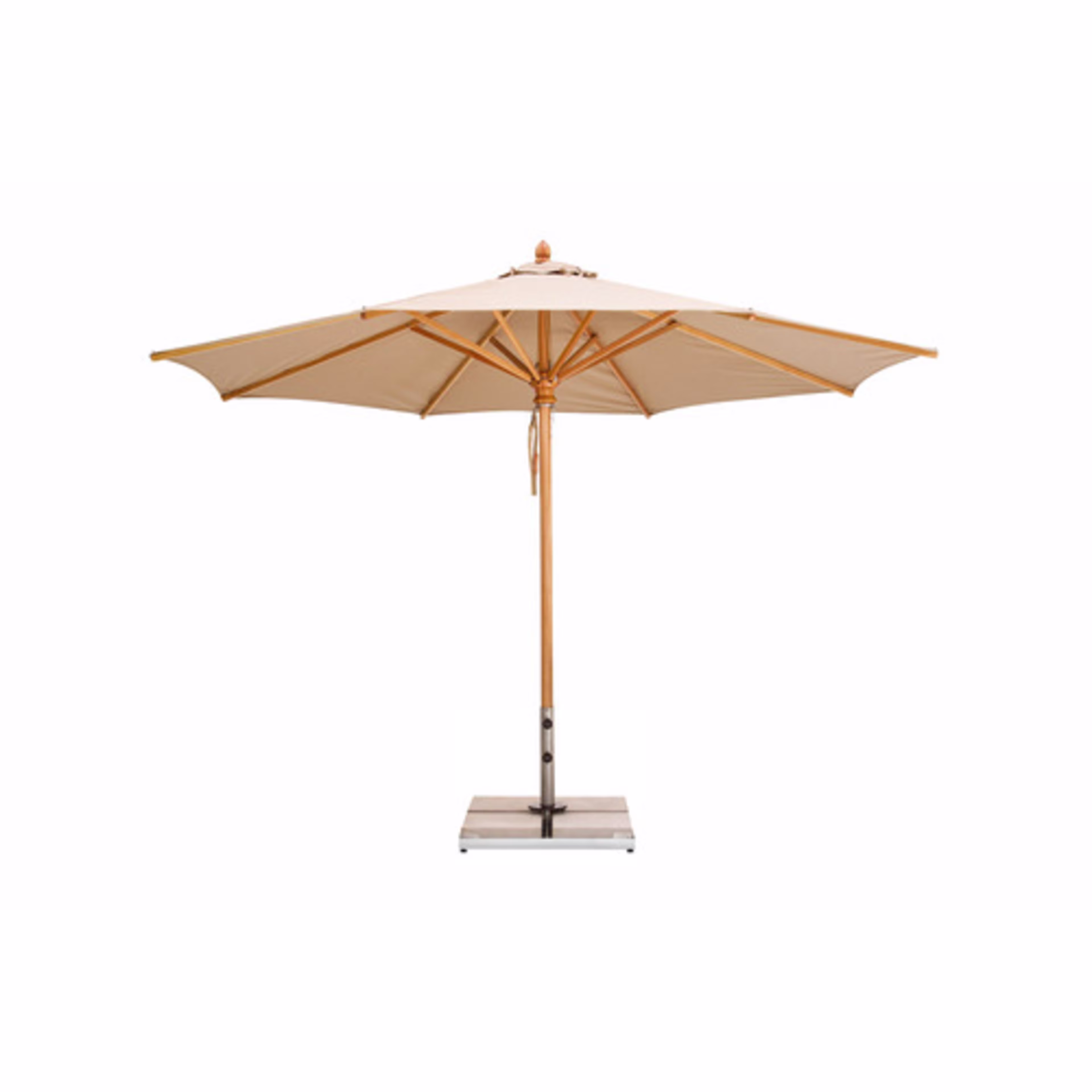 Woodline Shade Solutions Safari 9' Octagonal Wood Market Patio Umbrella