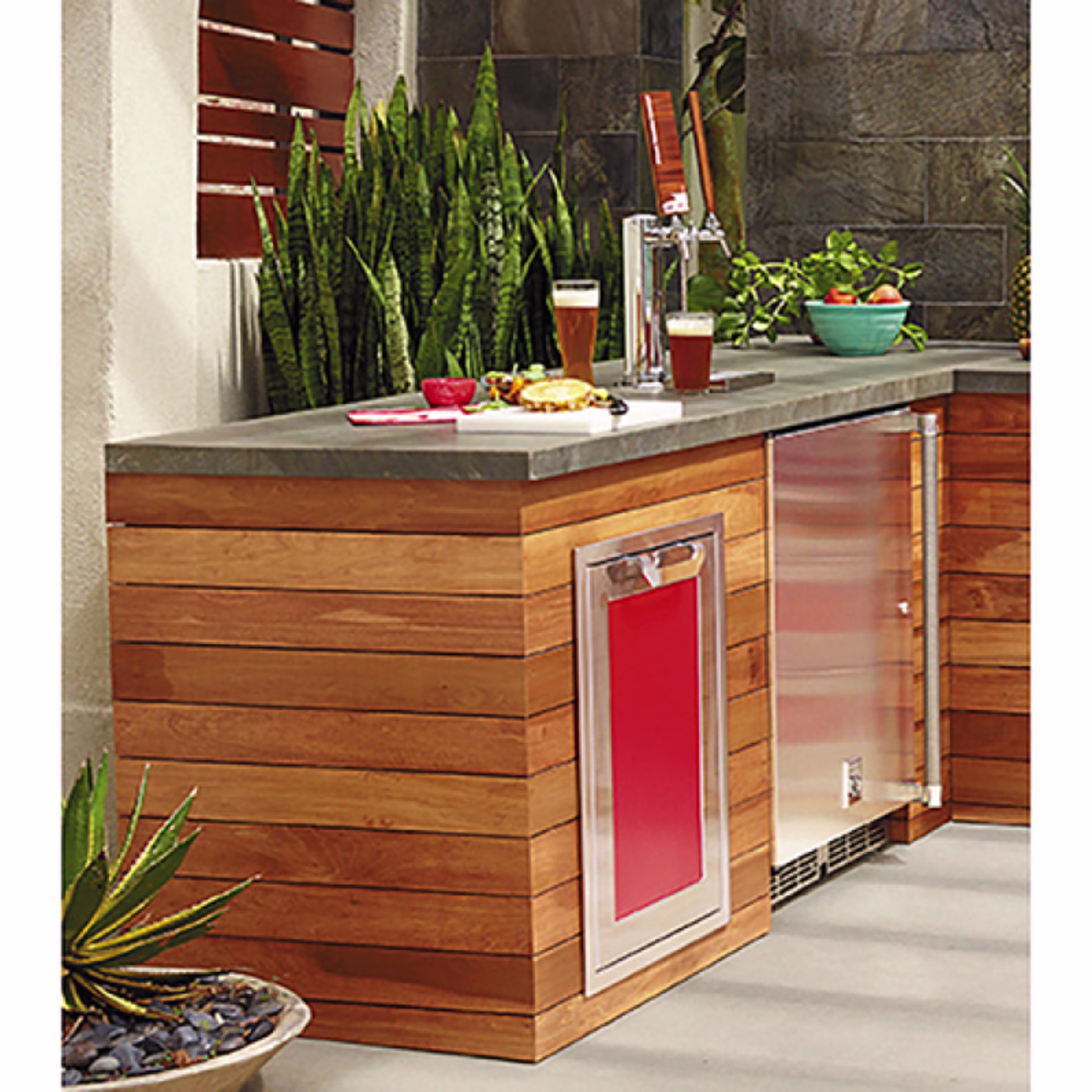 Hestan Countertop Trash Chute with Cutting Board