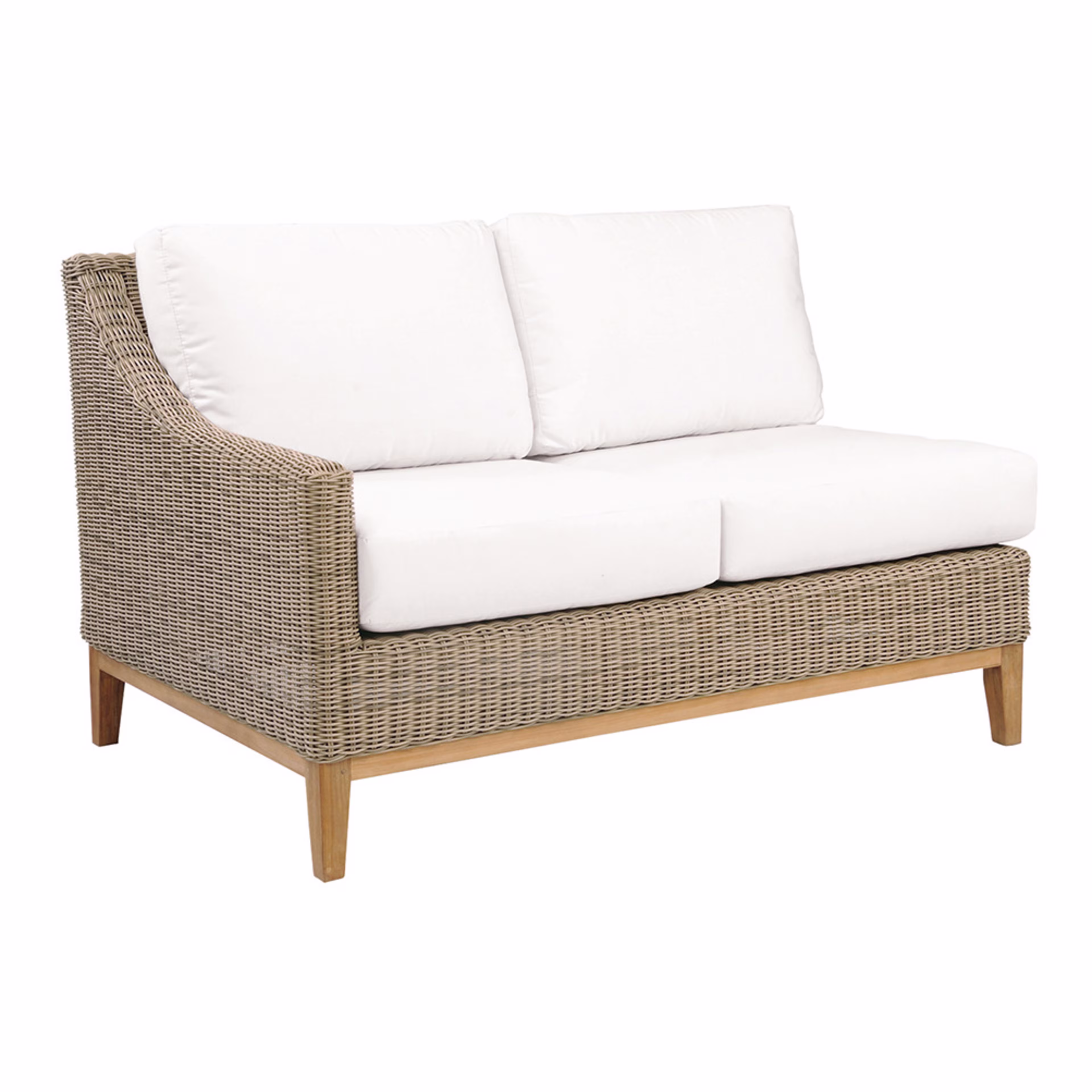 Kingsley Bate Frances Left Arm Facing Woven Settee Outdoor Sectional Unit