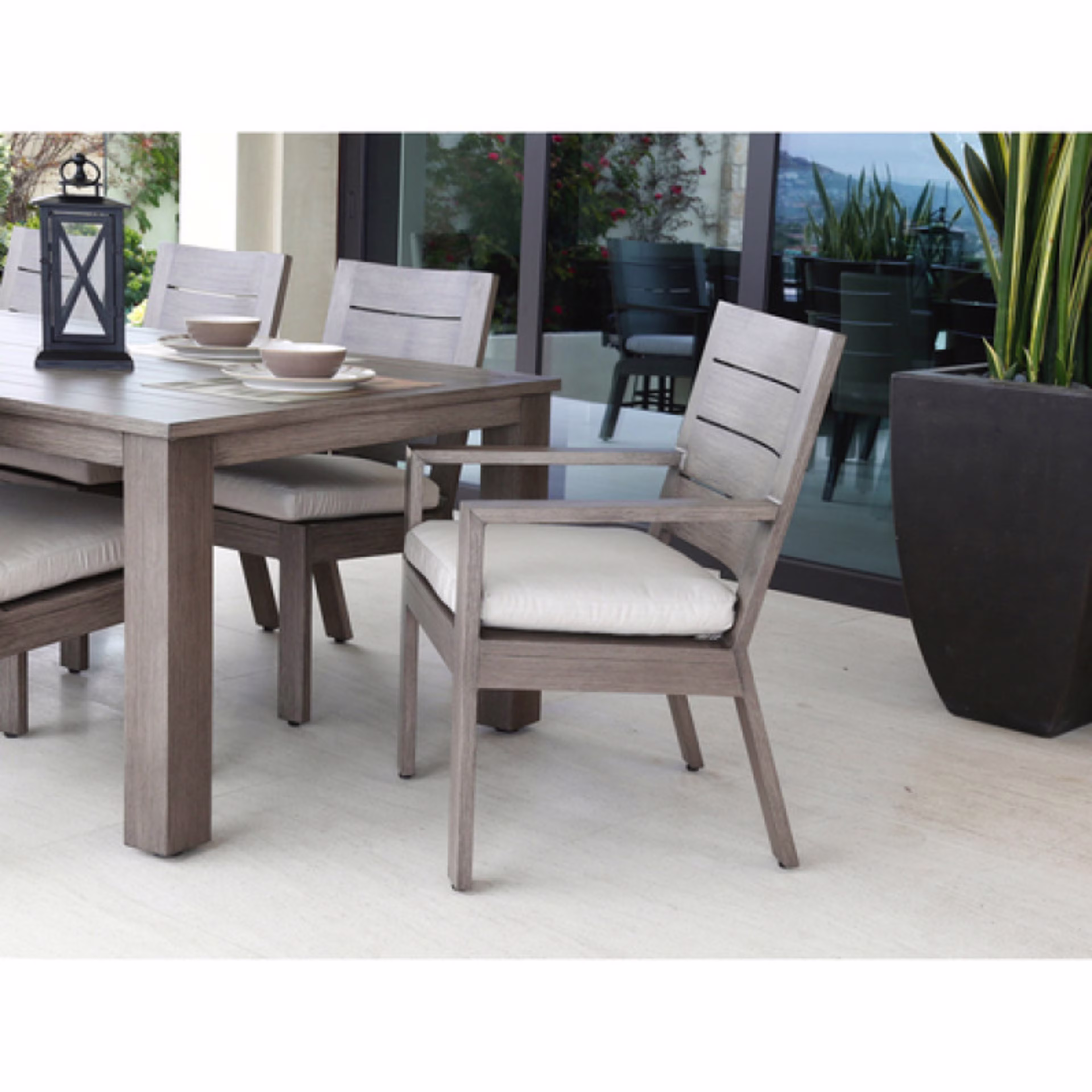 Sunset West Laguna Aluminum Dining Armchair