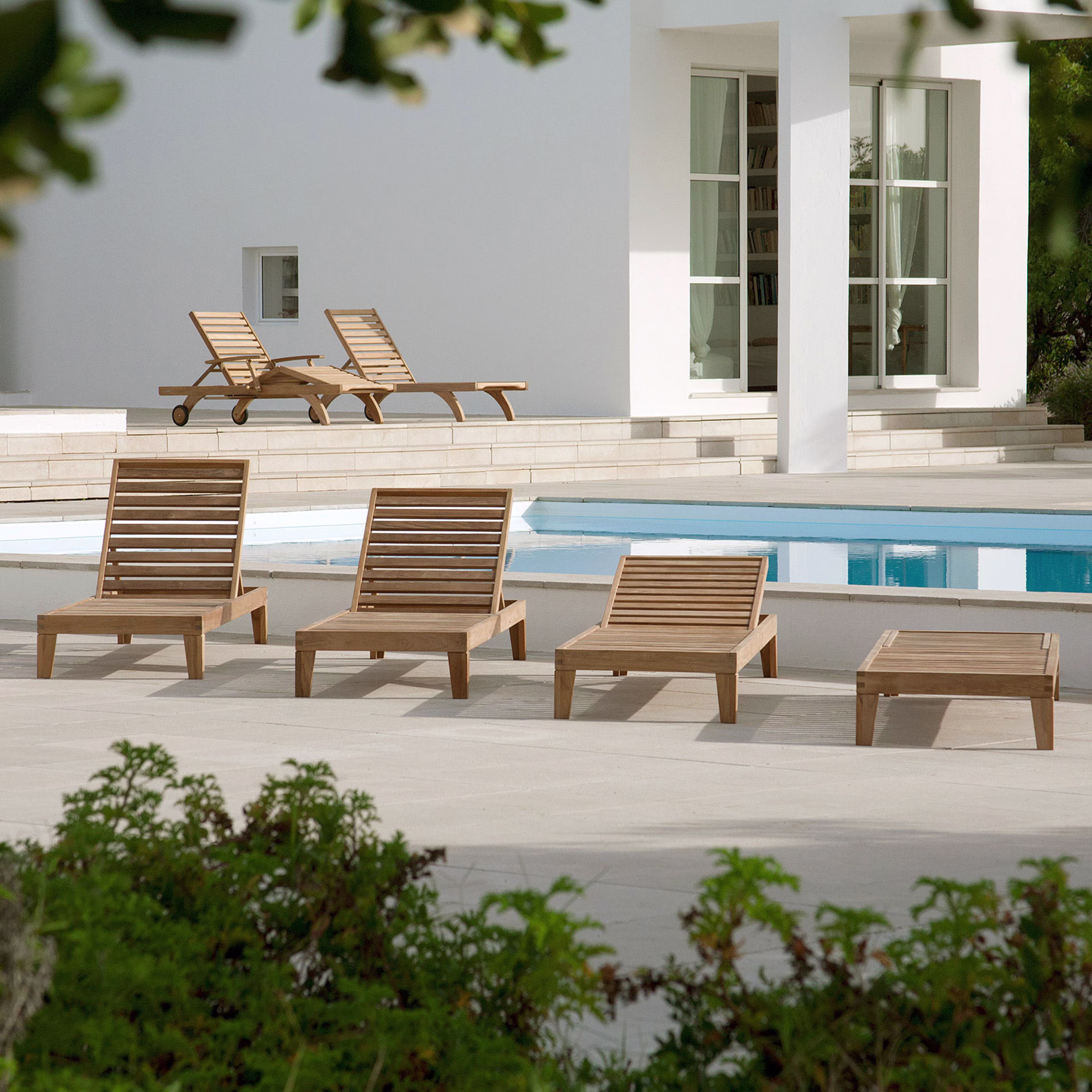 Barlow Tyrie Capri Base Teak Chaise Lounge