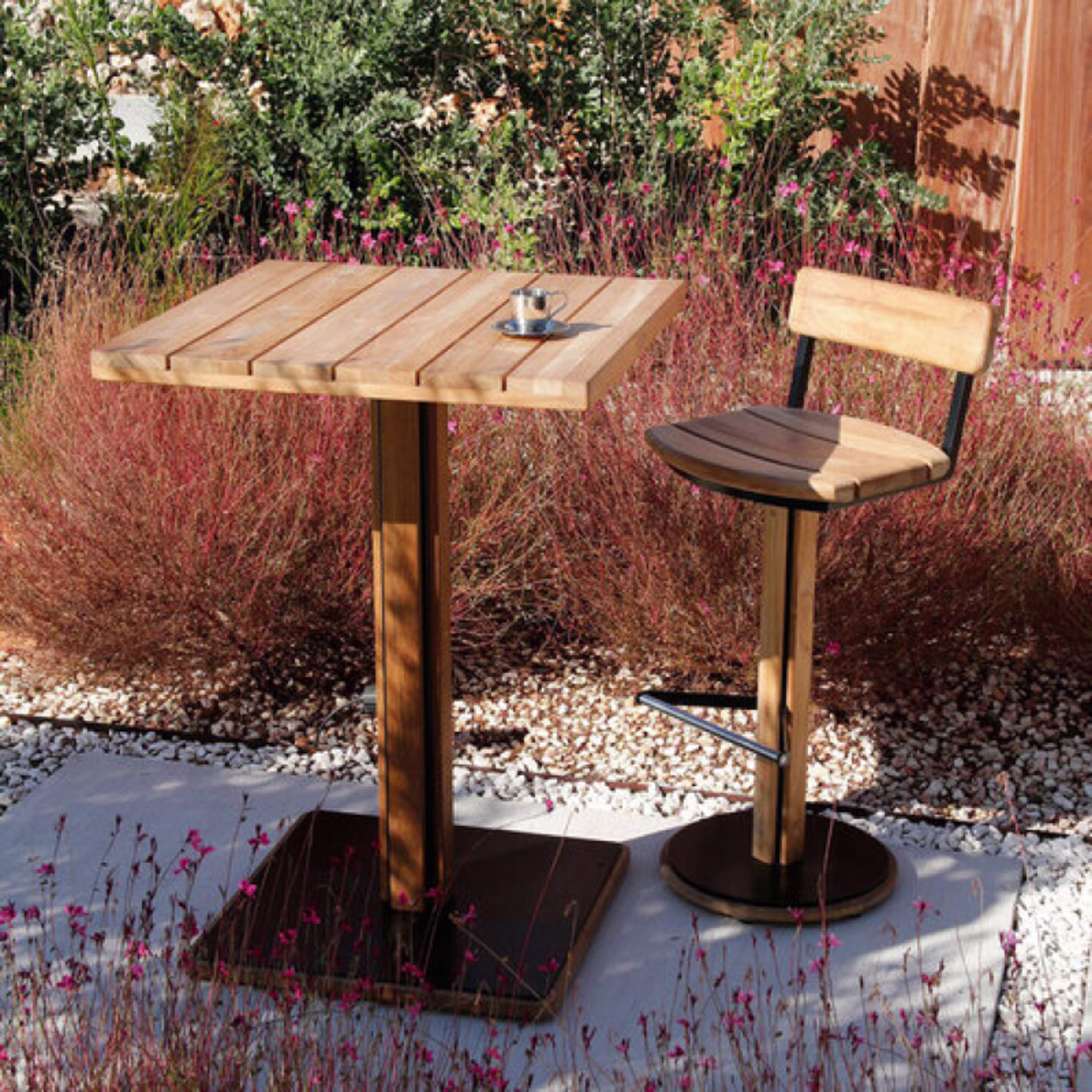 Barlow Tyrie Titan 30" Rustic Teak Square Counter Table