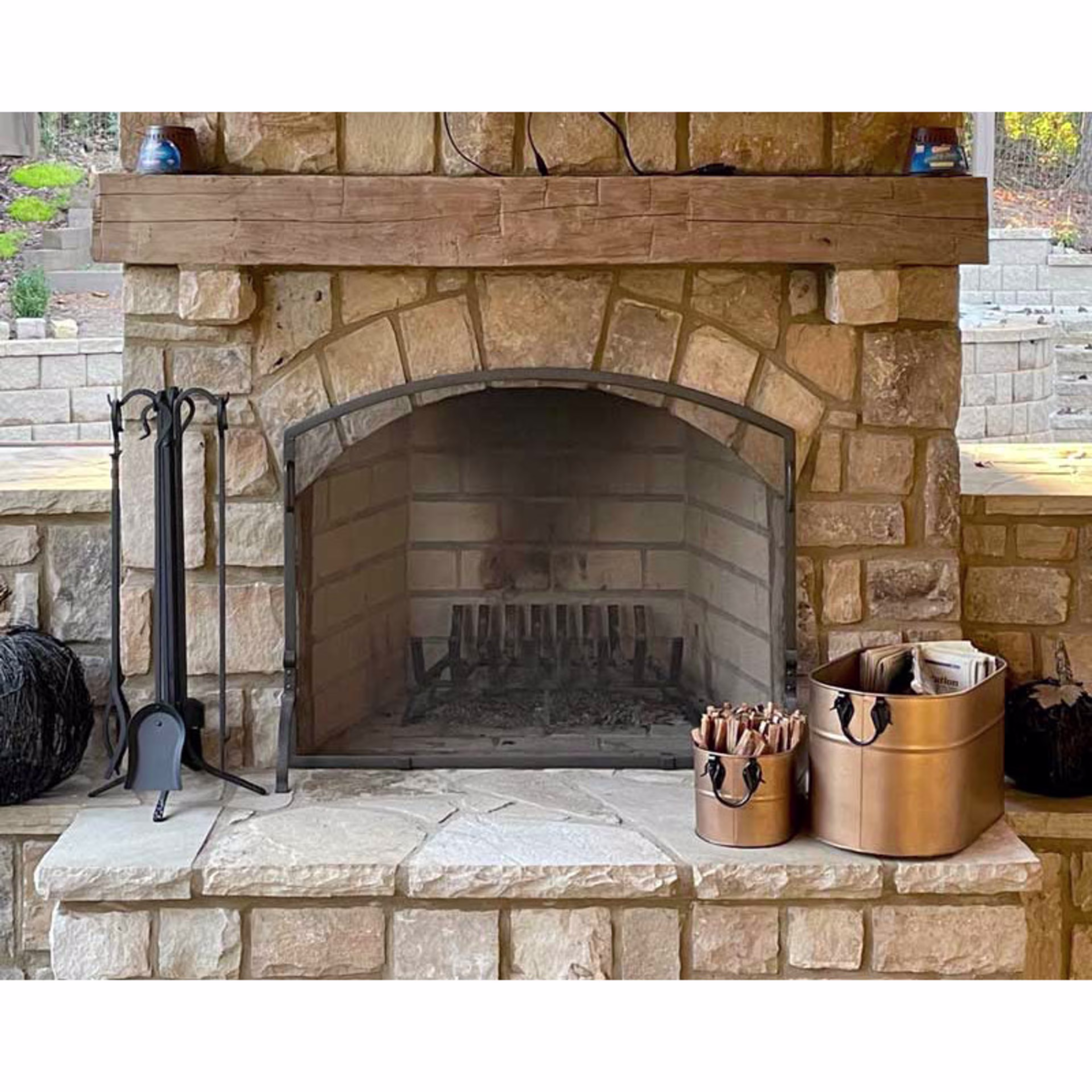 Pilgrim 28" Forged Hearth Fireplace Tool Set
