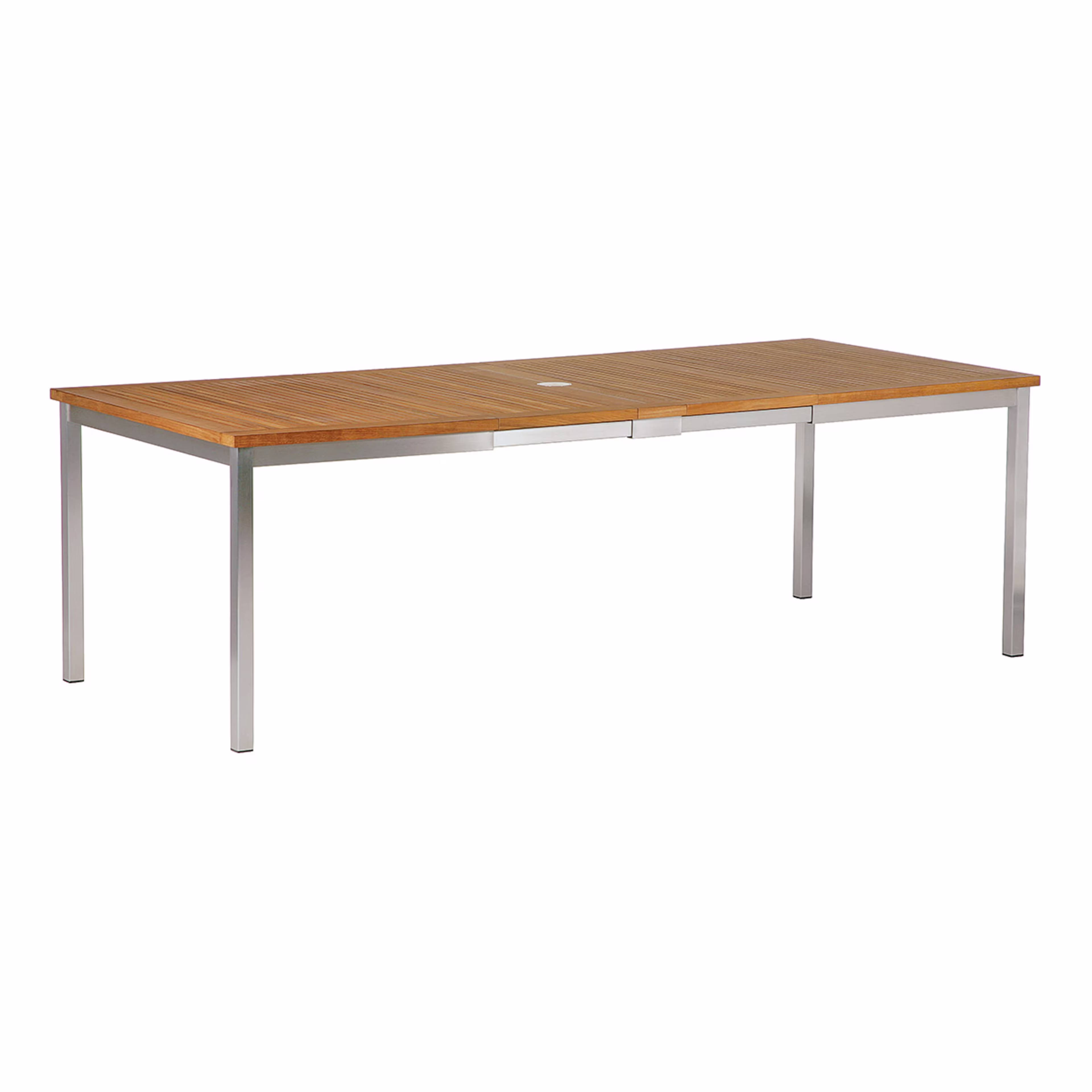 Barlow Tyrie Equinox 59" - 90" Stainless Steel Extending Rectangular Dining Table