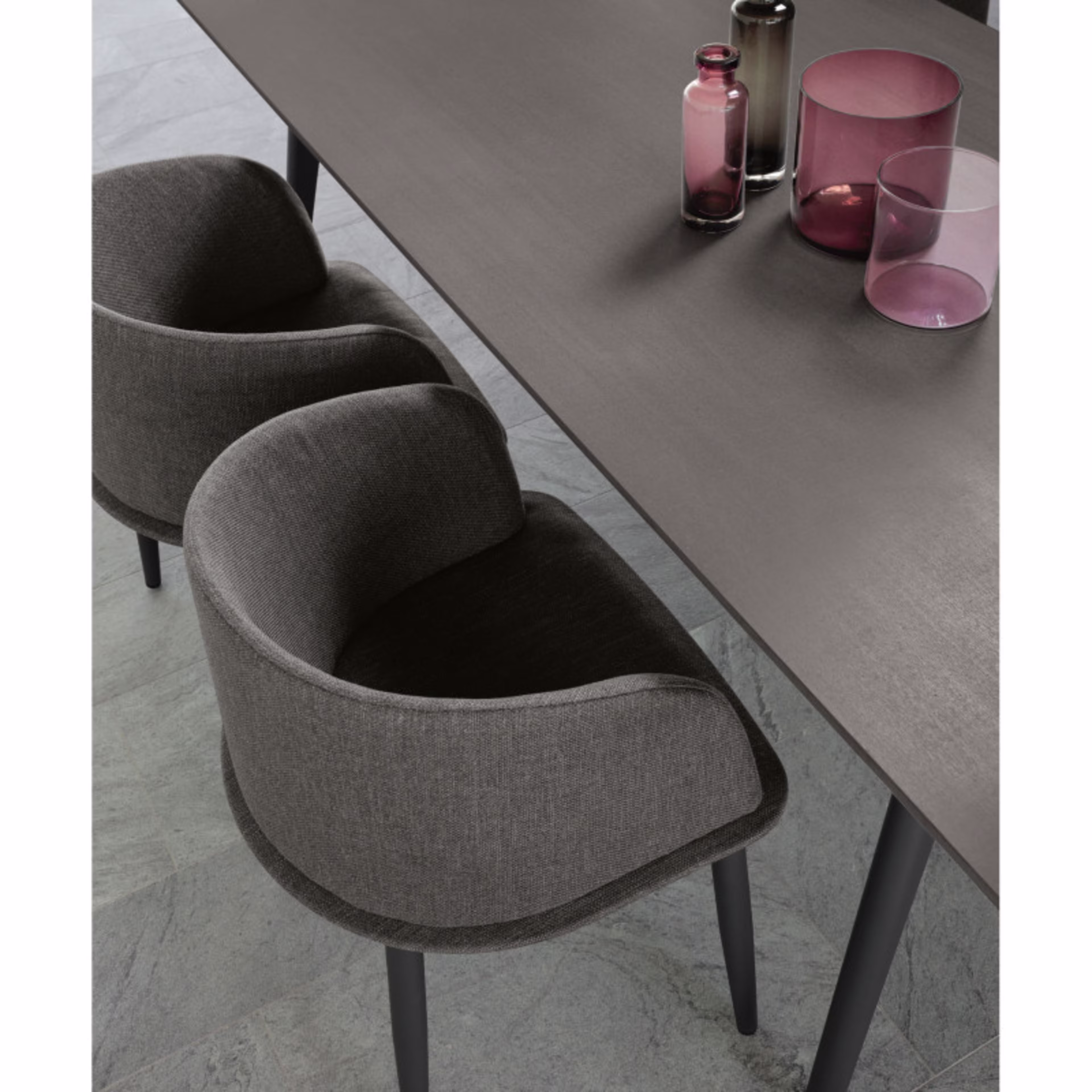 Talenti CleoSoft Alu Padded Tub Upholstered Dining Armchair