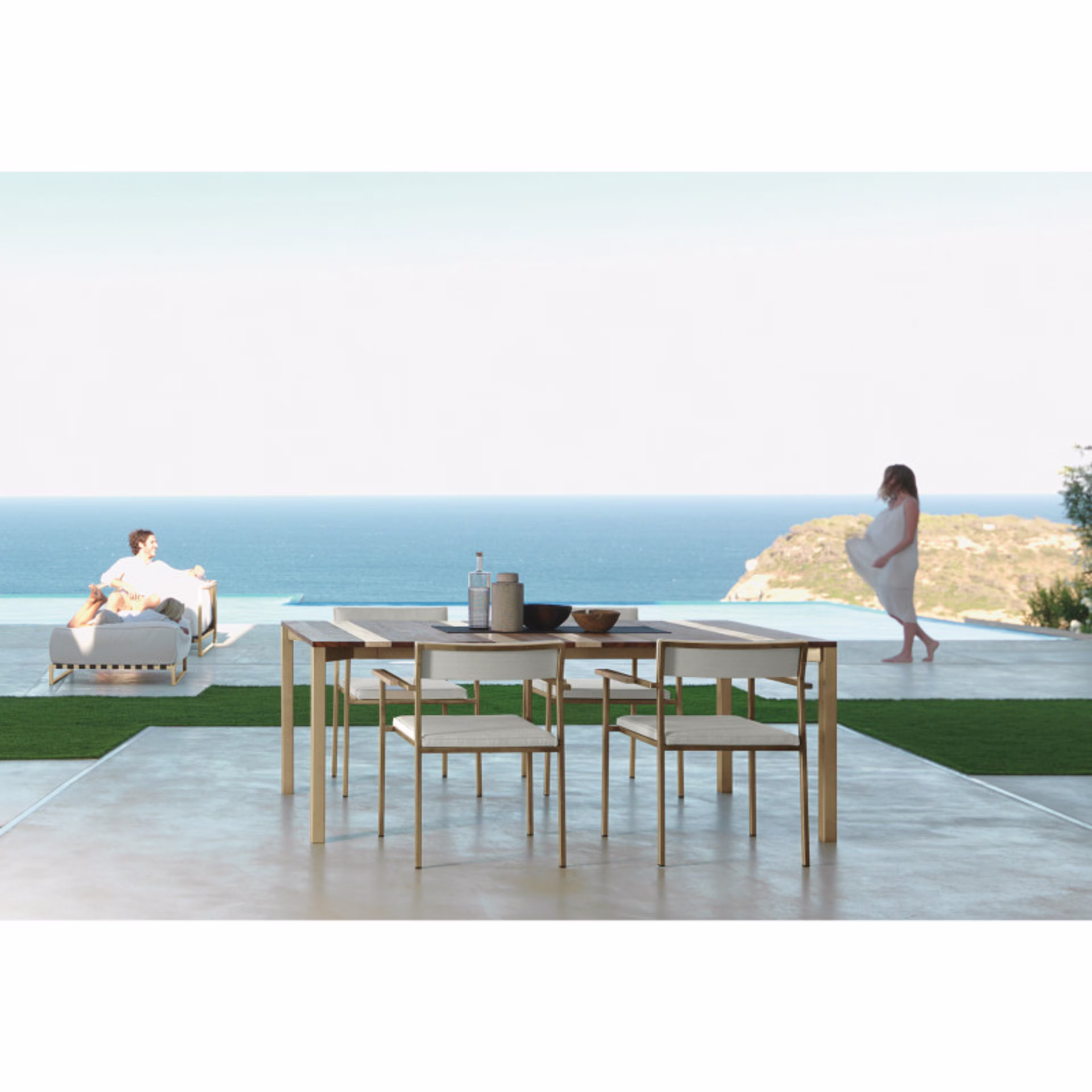 Talenti Casilda 78" Steel Rectangular Dining Table