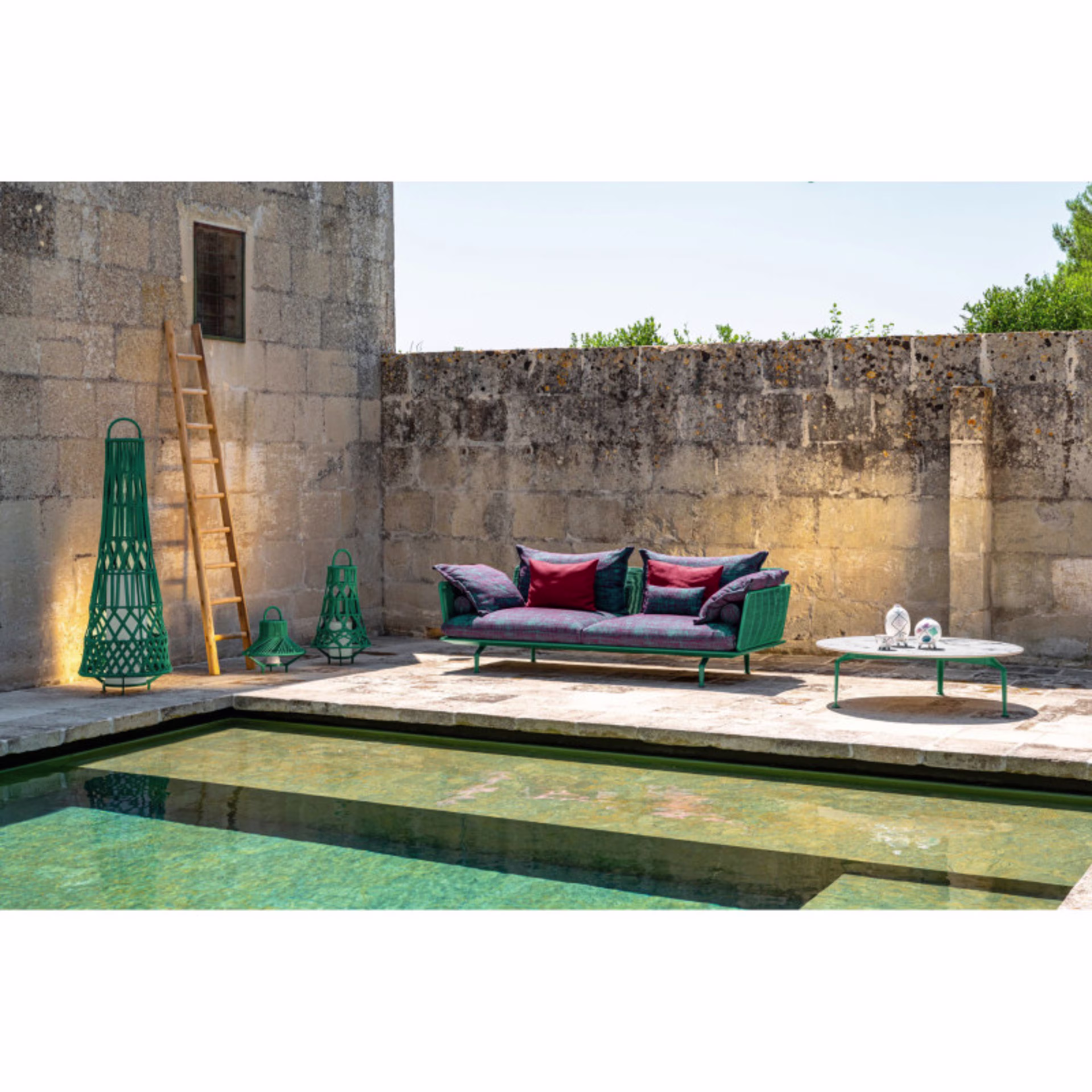 Talenti Cruise Alu 95" Rope 3-Seater Sofa
