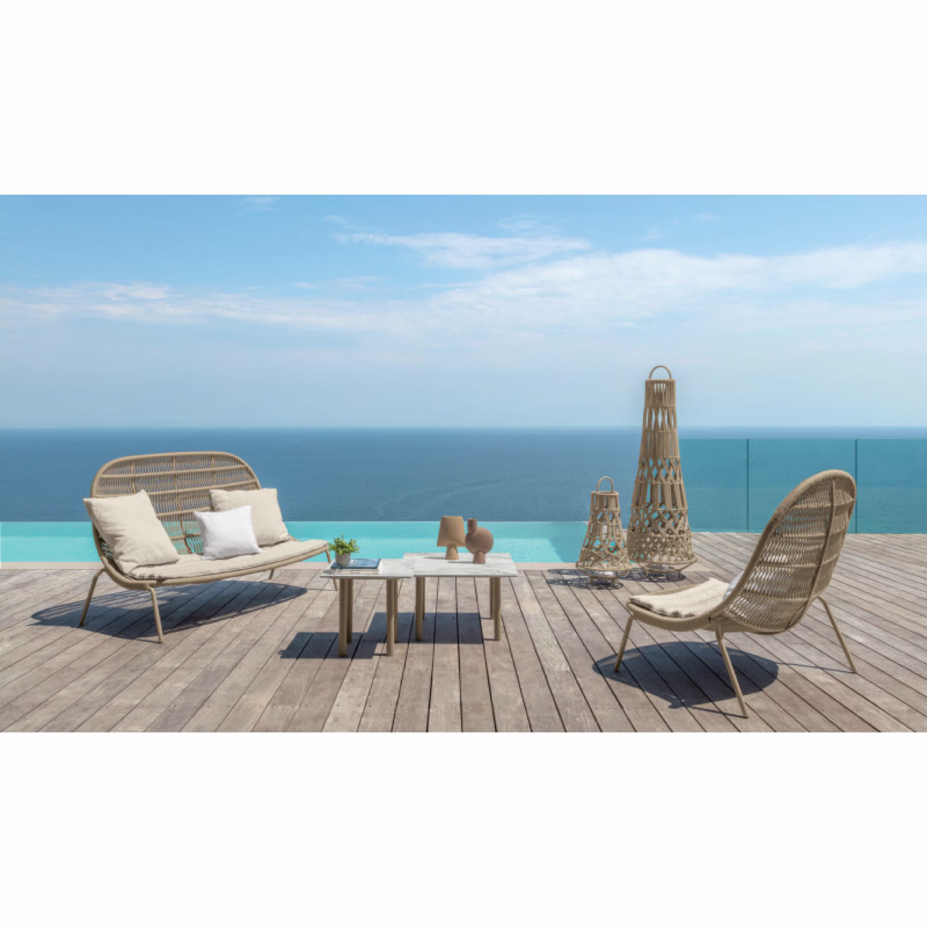 Talenti Panama 28" Aluminum Square Coffee Table