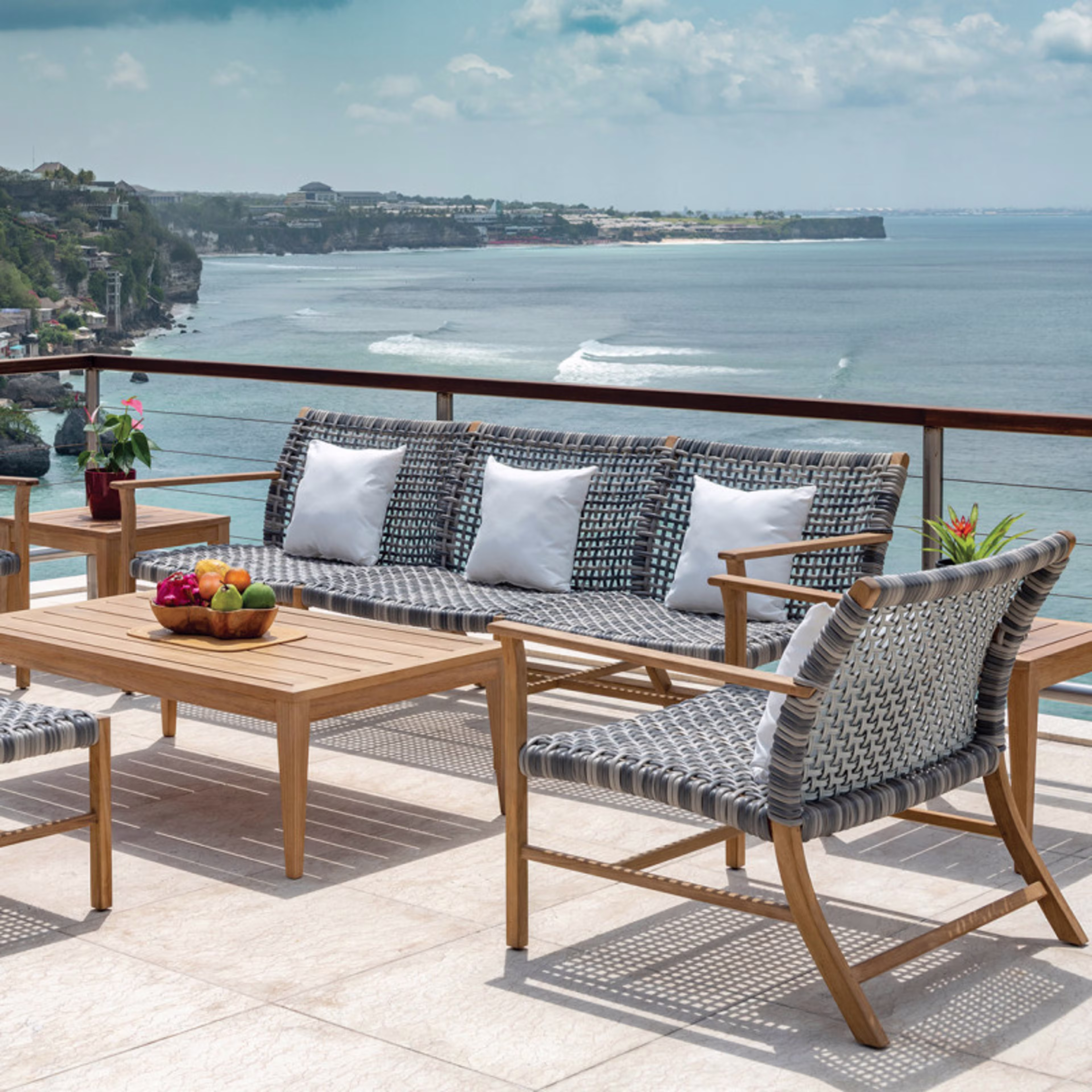Kingsley Bate Catherine Teak Woven Club Chair