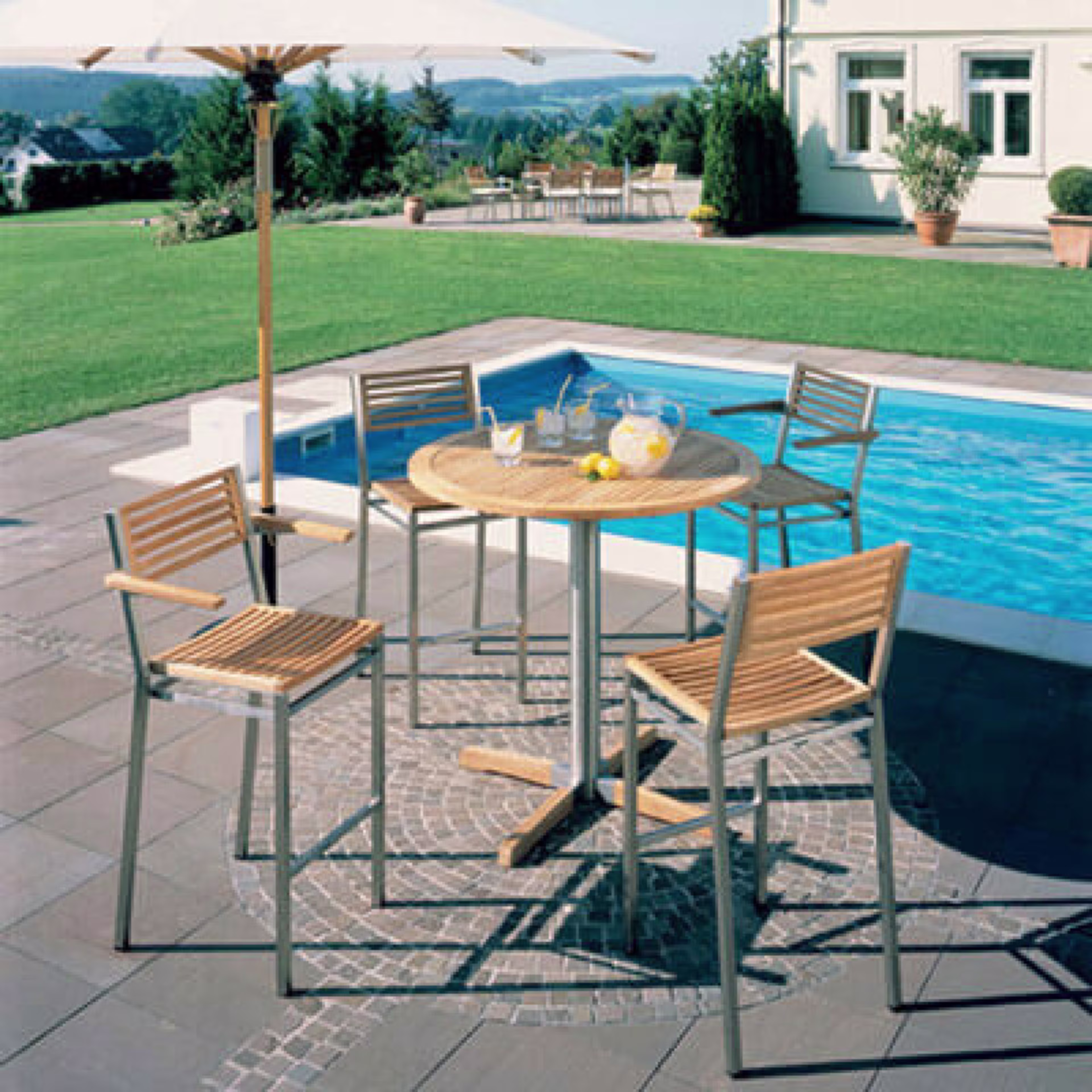 Barlow Tyrie Equinox Stacking Teak Bar Armchair