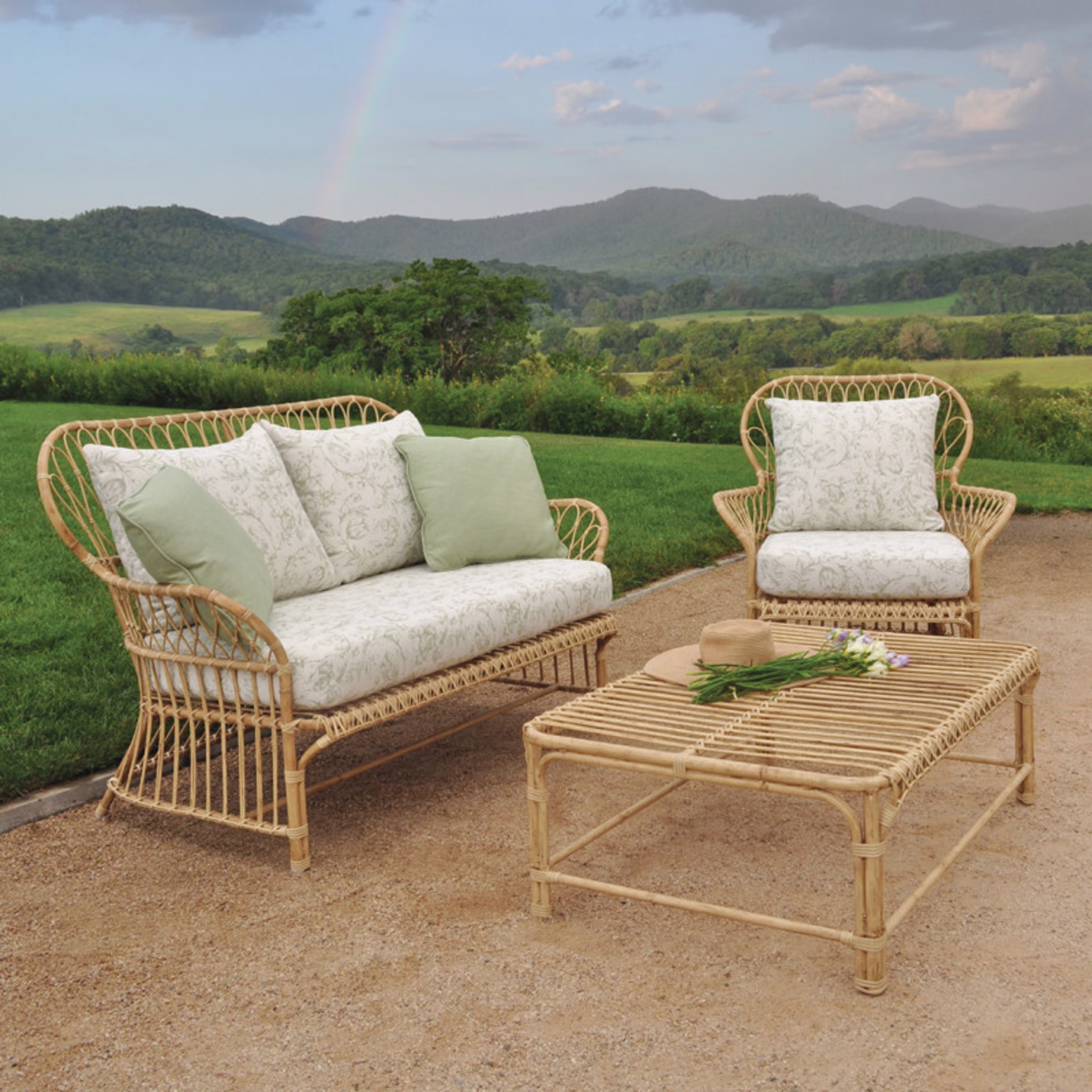 Kingsley Bate Savannah 45" Aluminum Rectangular Coffee Table