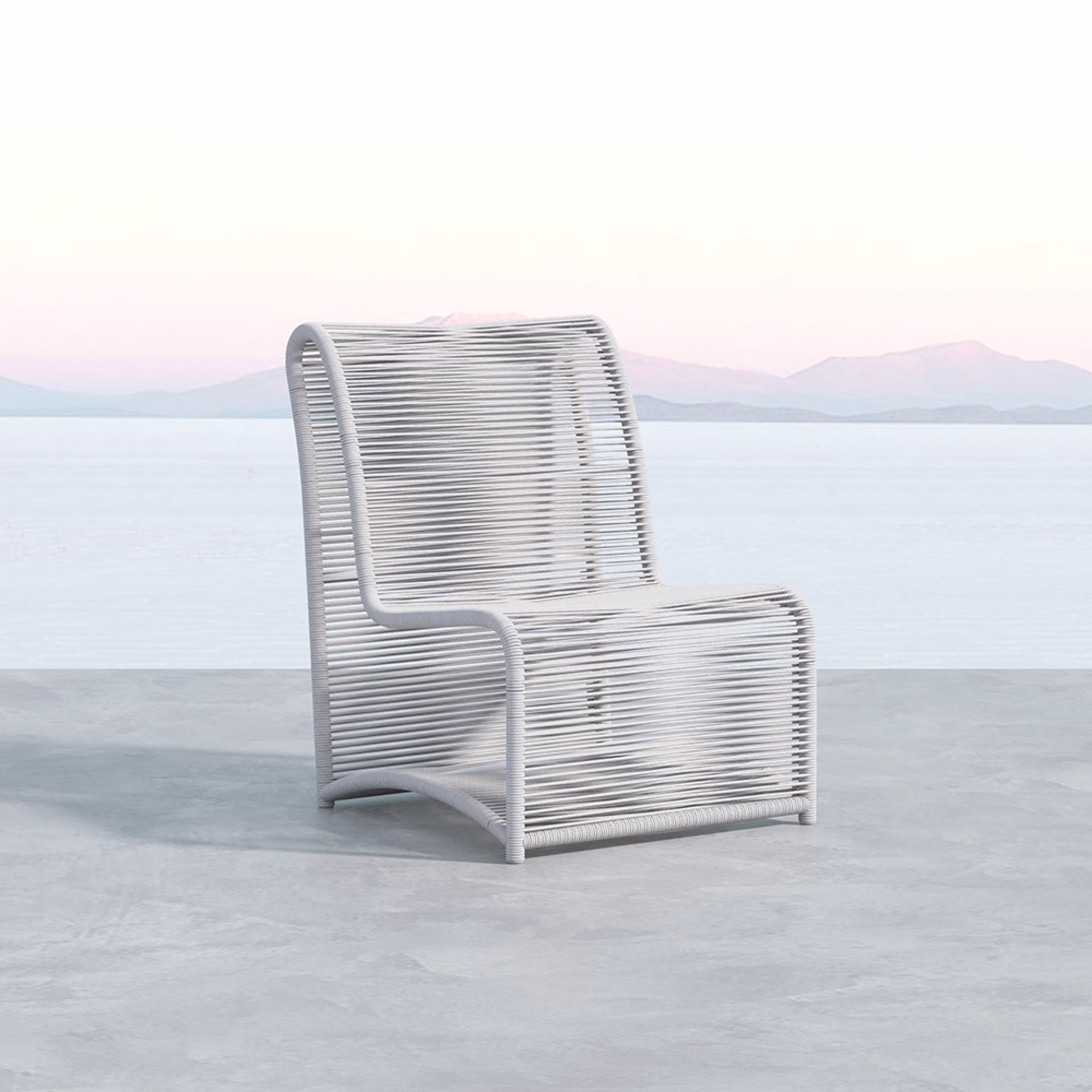 Sunset West Miami Rope Armless Club Chair