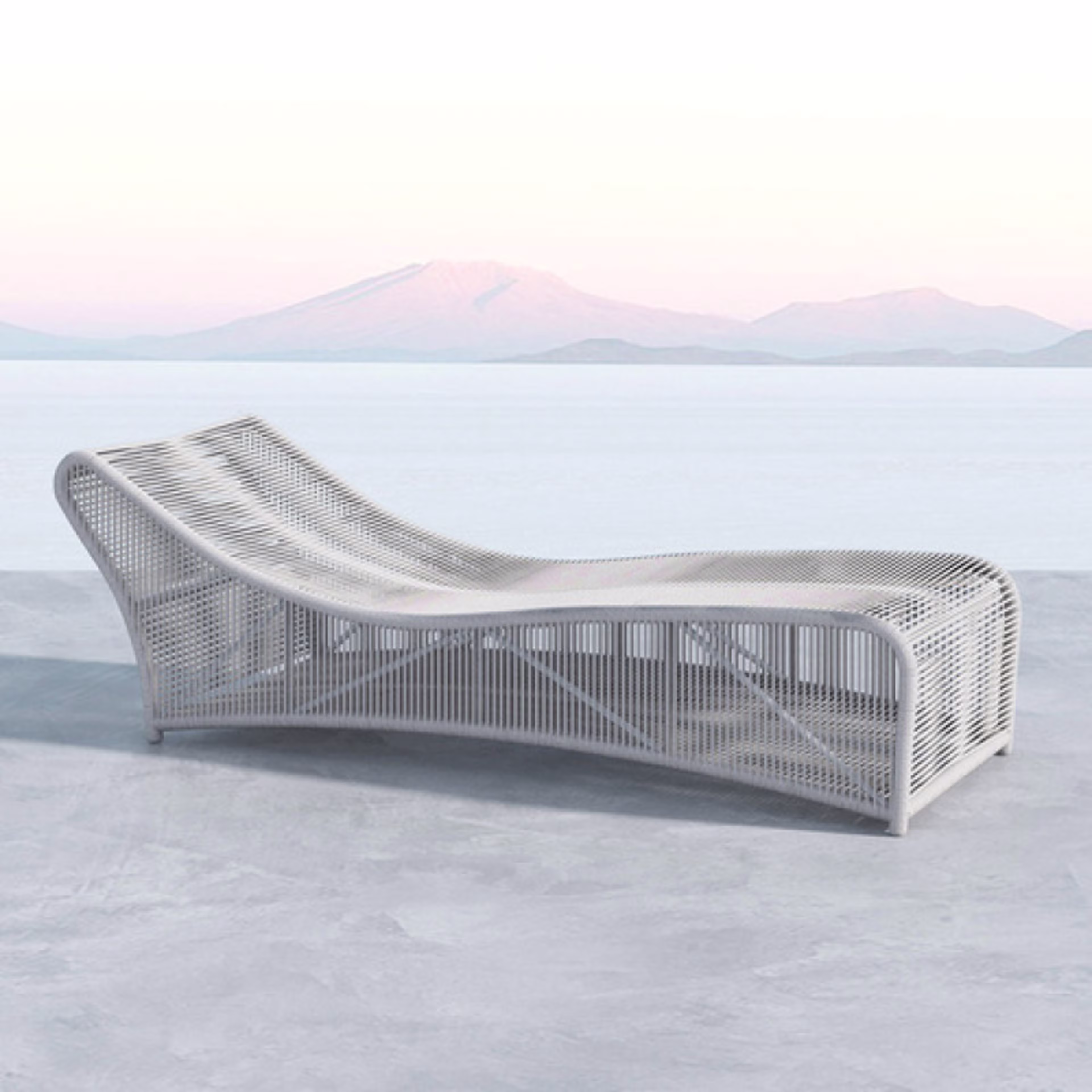 Sunset West Miami Rope Cushionless Chaise Lounge