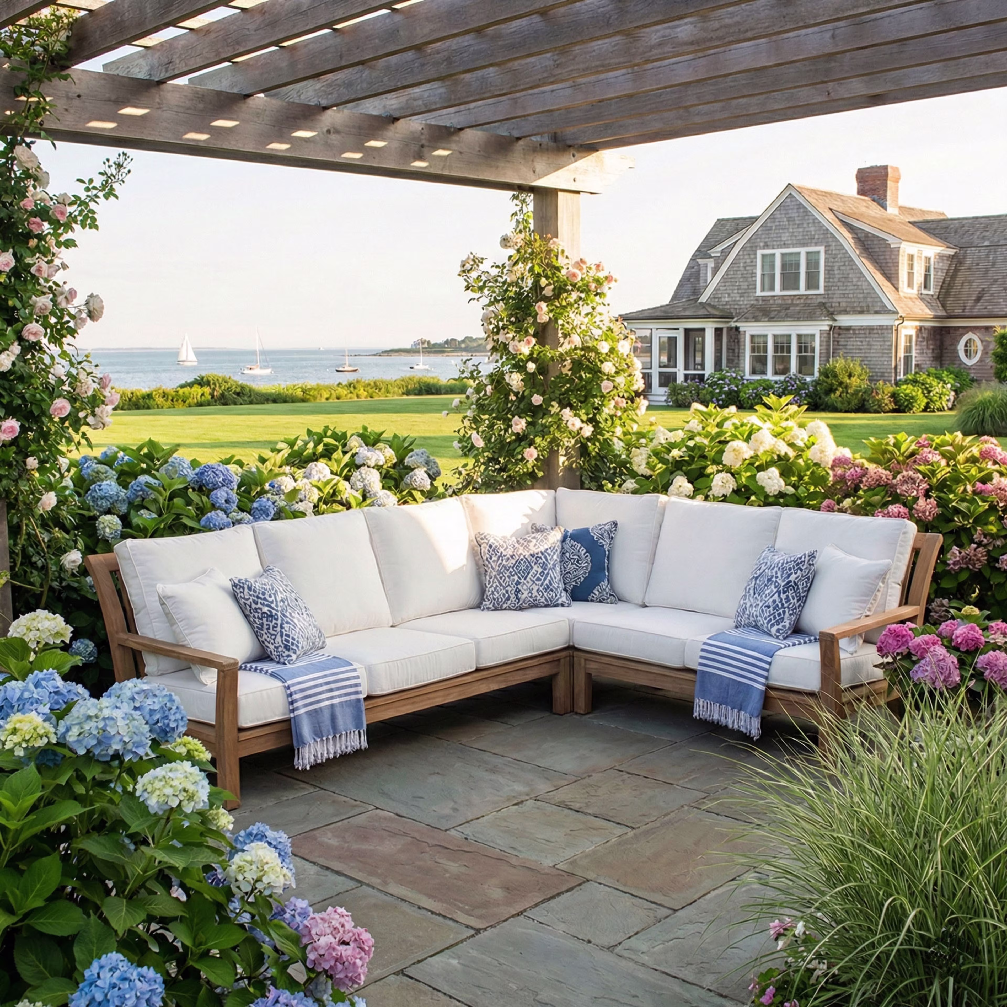 Kingsley Bate Chelsea Teak Outdoor Sectional Sofa
