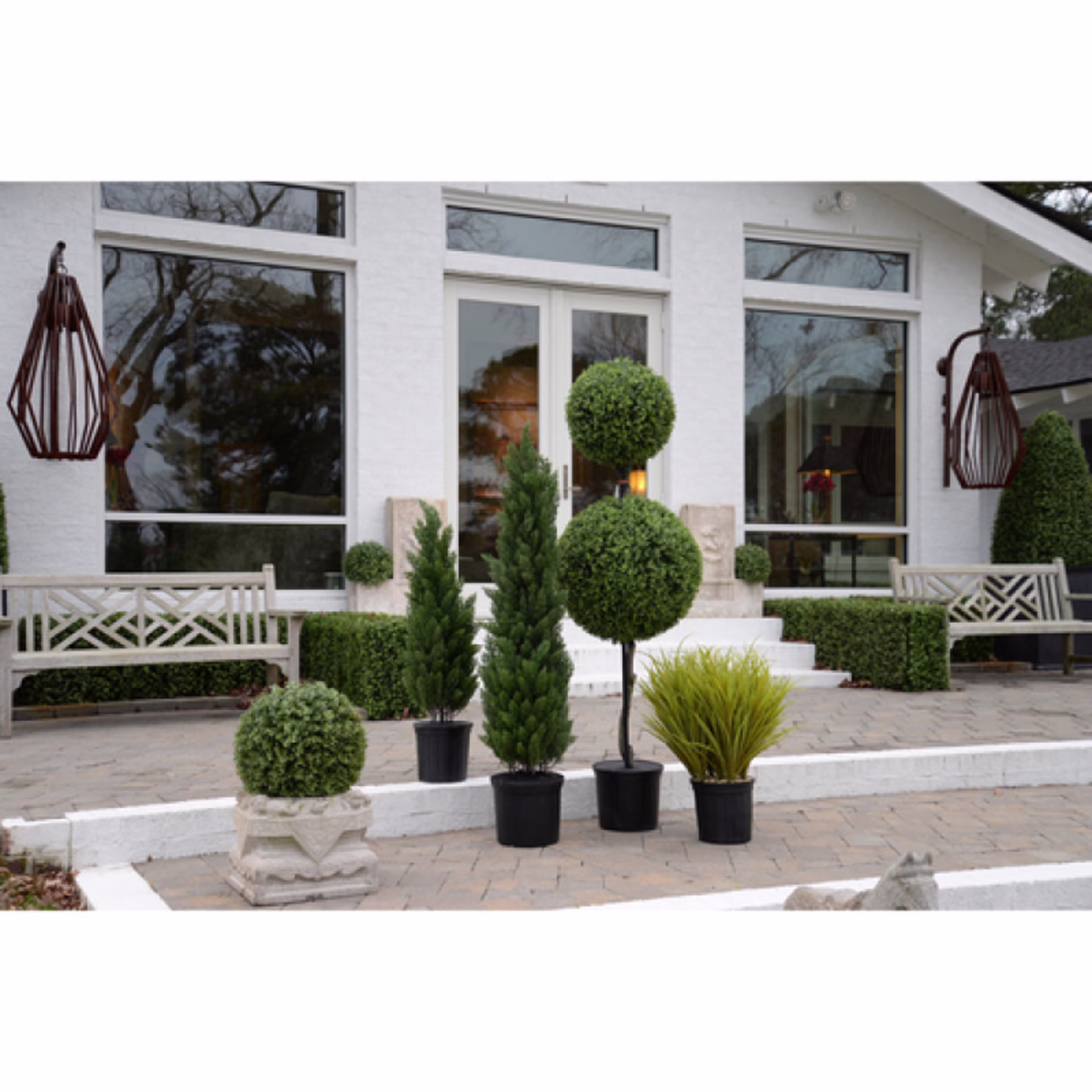Enduraleaf 18" Faux Pumpkin Shaped Boxwood Shrub