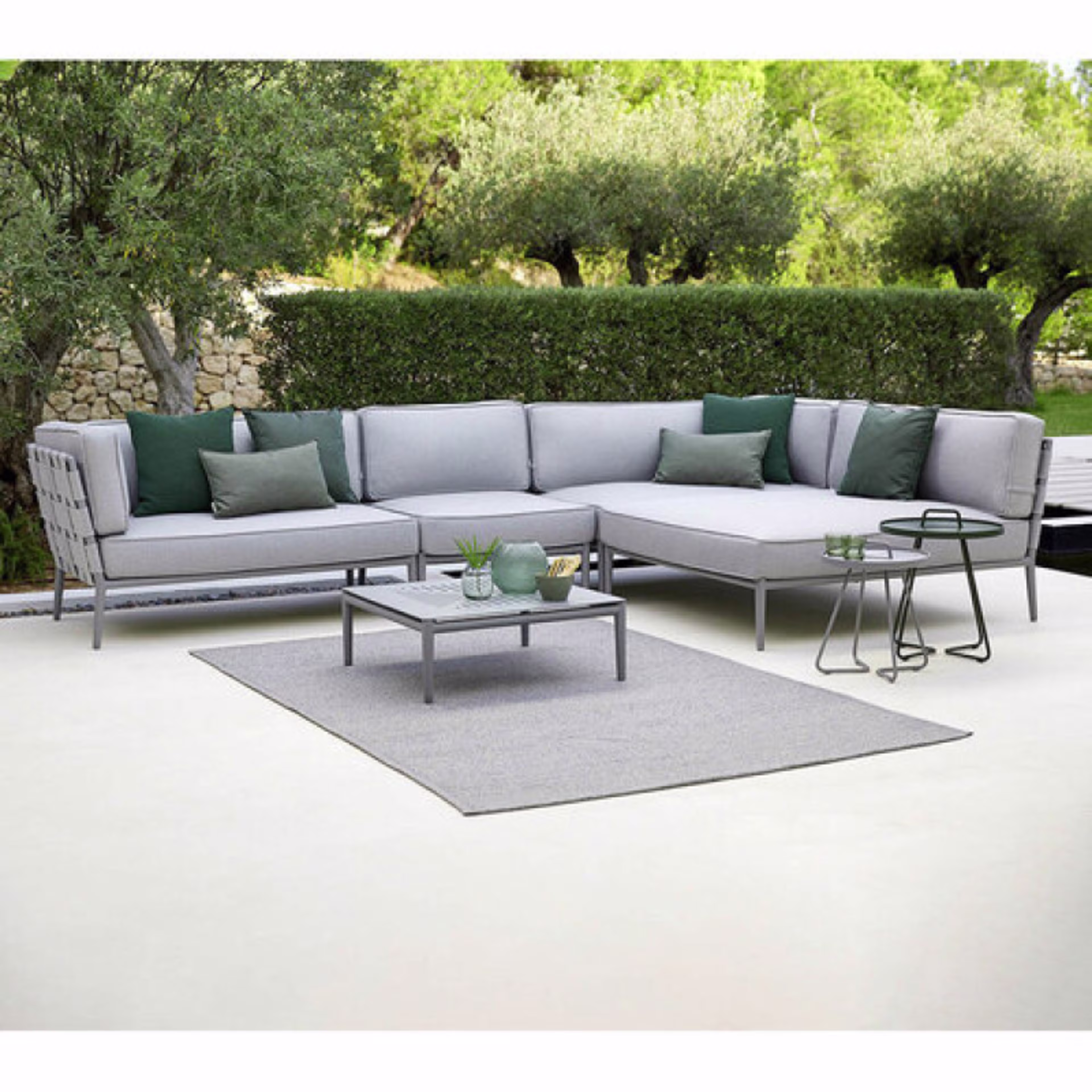 Cane-line Conic Aluminum Left 2-Seater Outdoor Sectional Unit