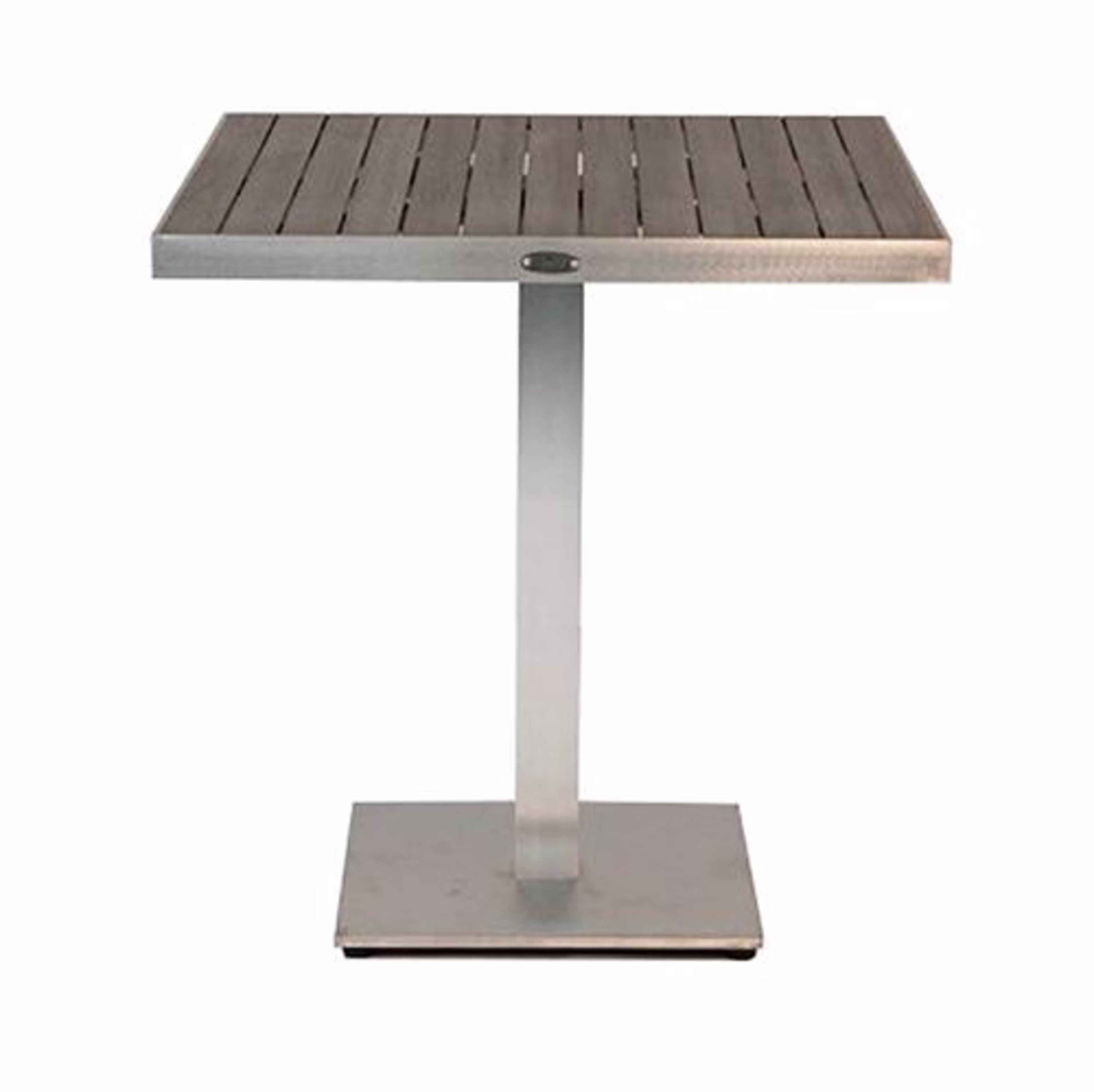 Kannoa Sicilia 30" Alumawood Square Pedestal Bar Table
