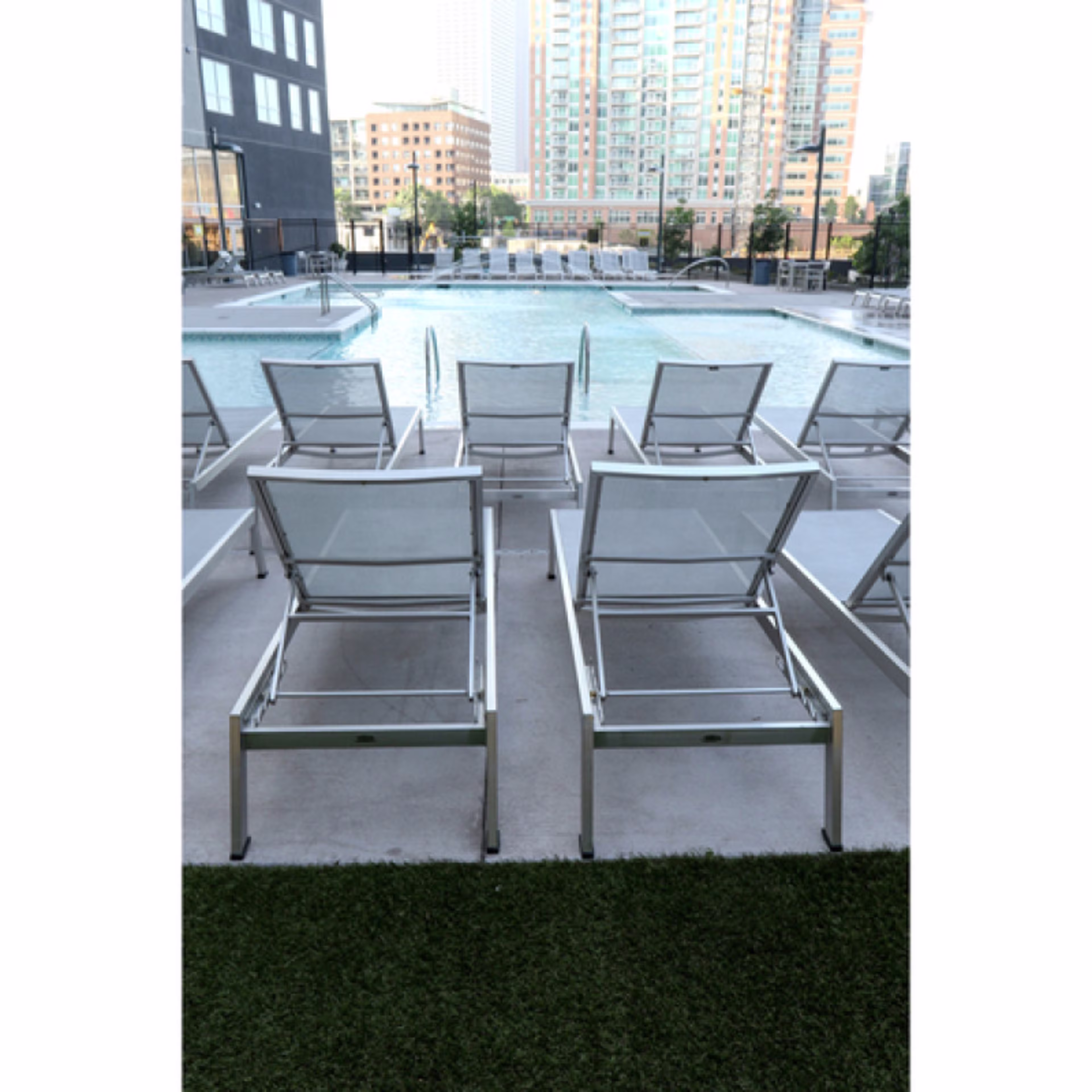 Kannoa Sicilia Aluminum Chaise Lounge with Sling