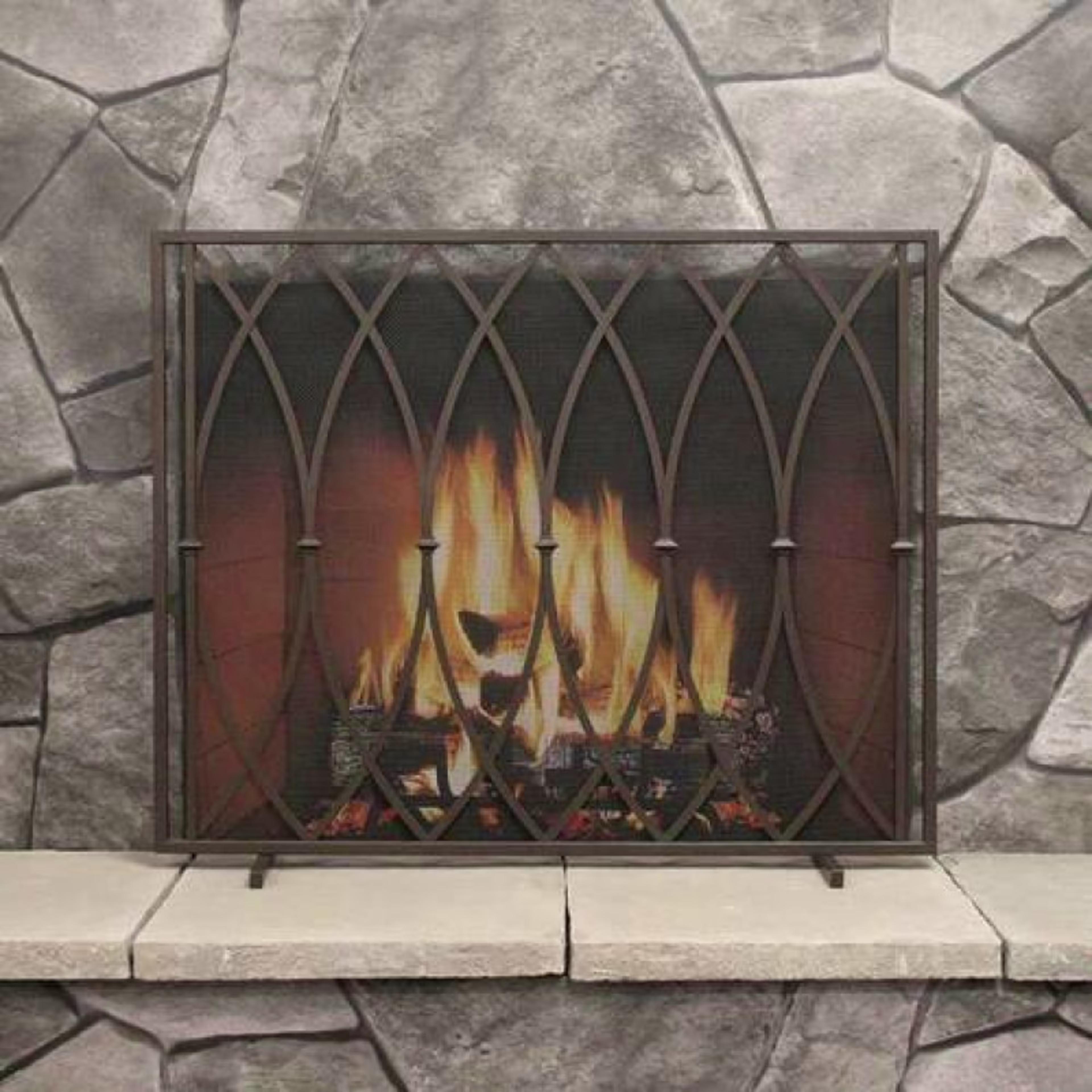 Pilgrim Addison Single Panel Fireplace Screen