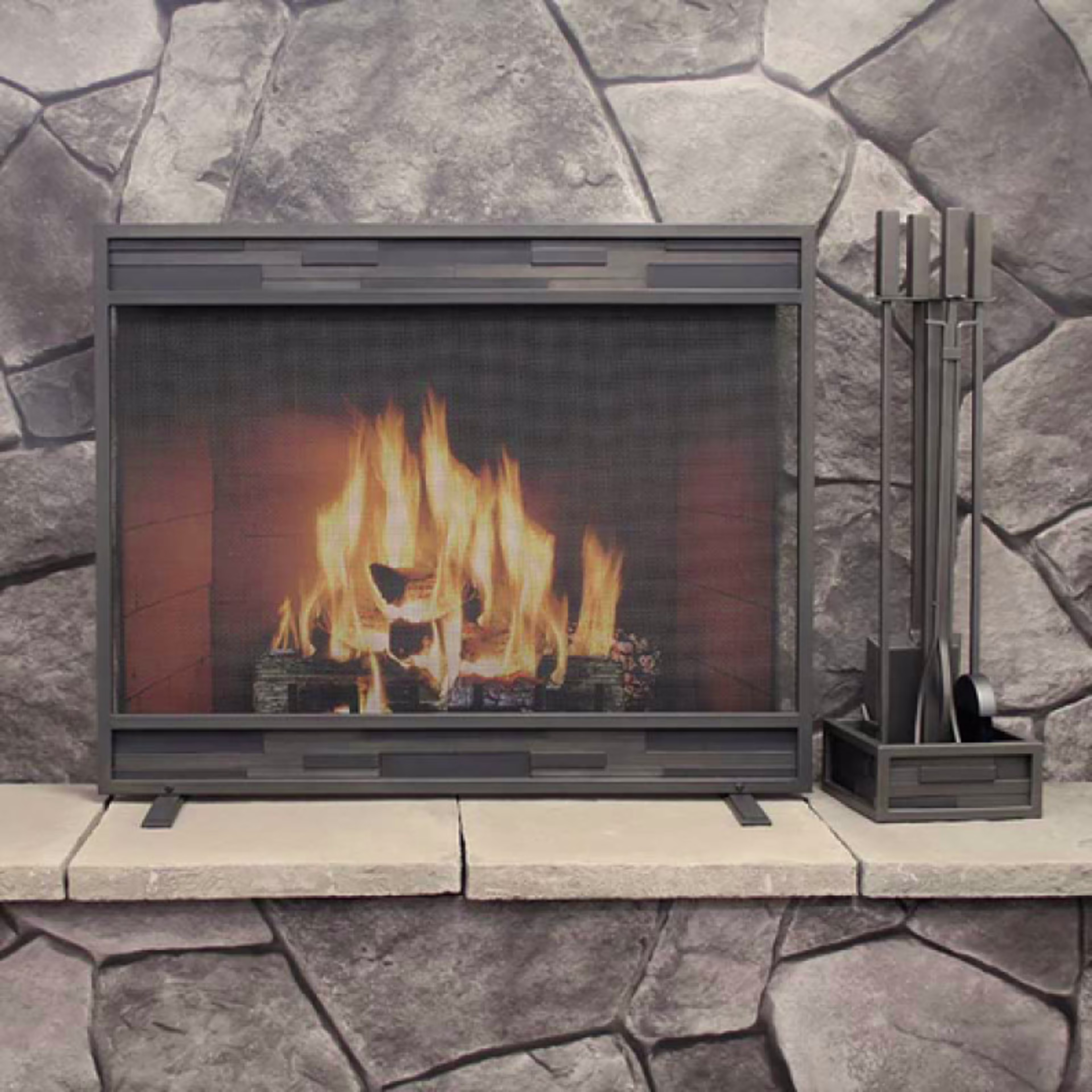 Pilgrim Lanier Single Panel Fireplace Screen