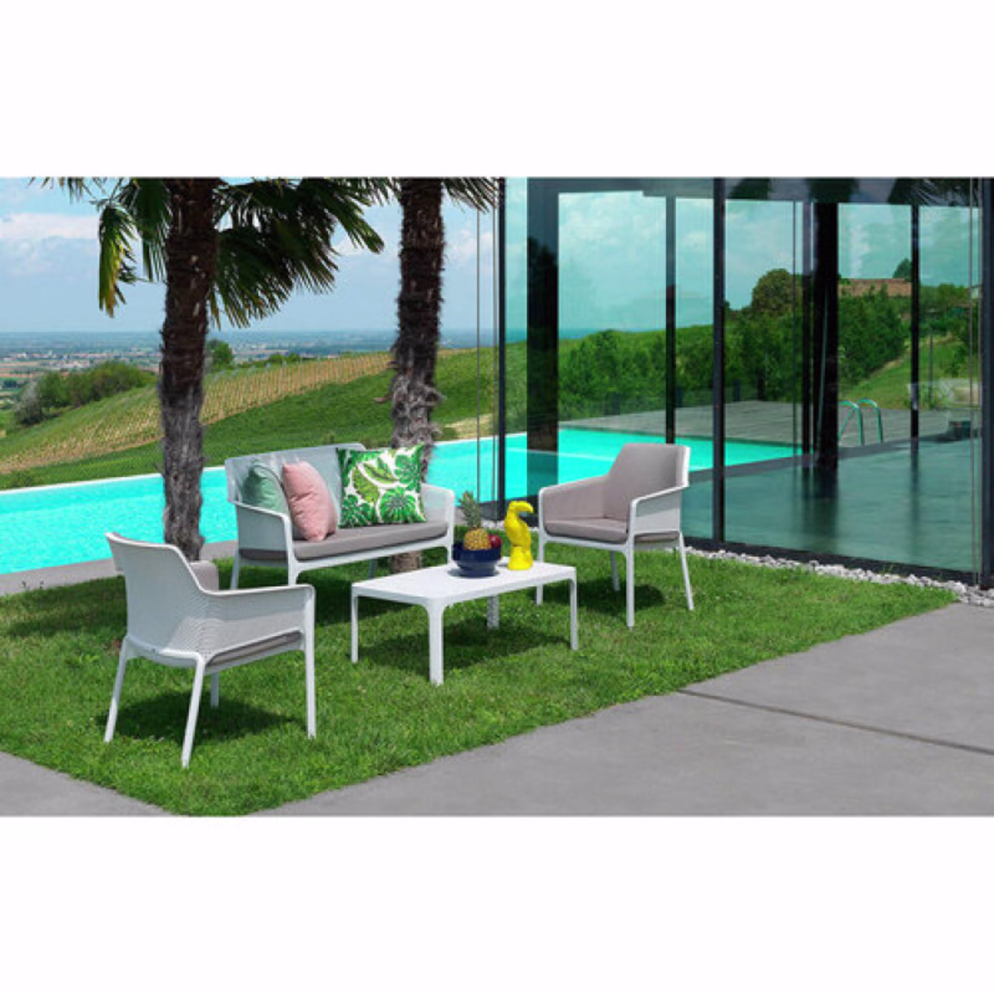 Nardi Net 40" Resin Rectangular Coffee Table