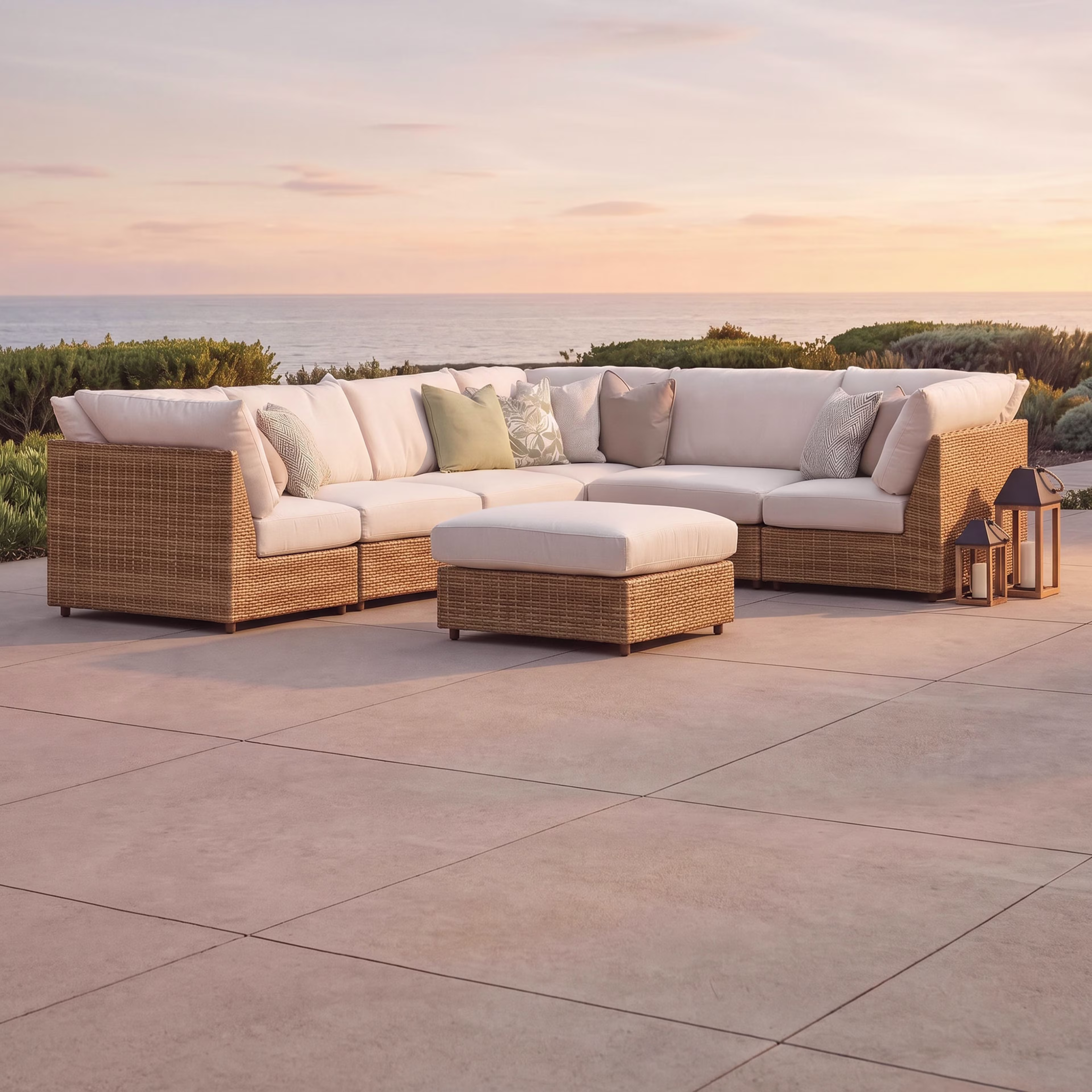 Lane Venture Campbell Woven Armless Outdoor Sectional Unit