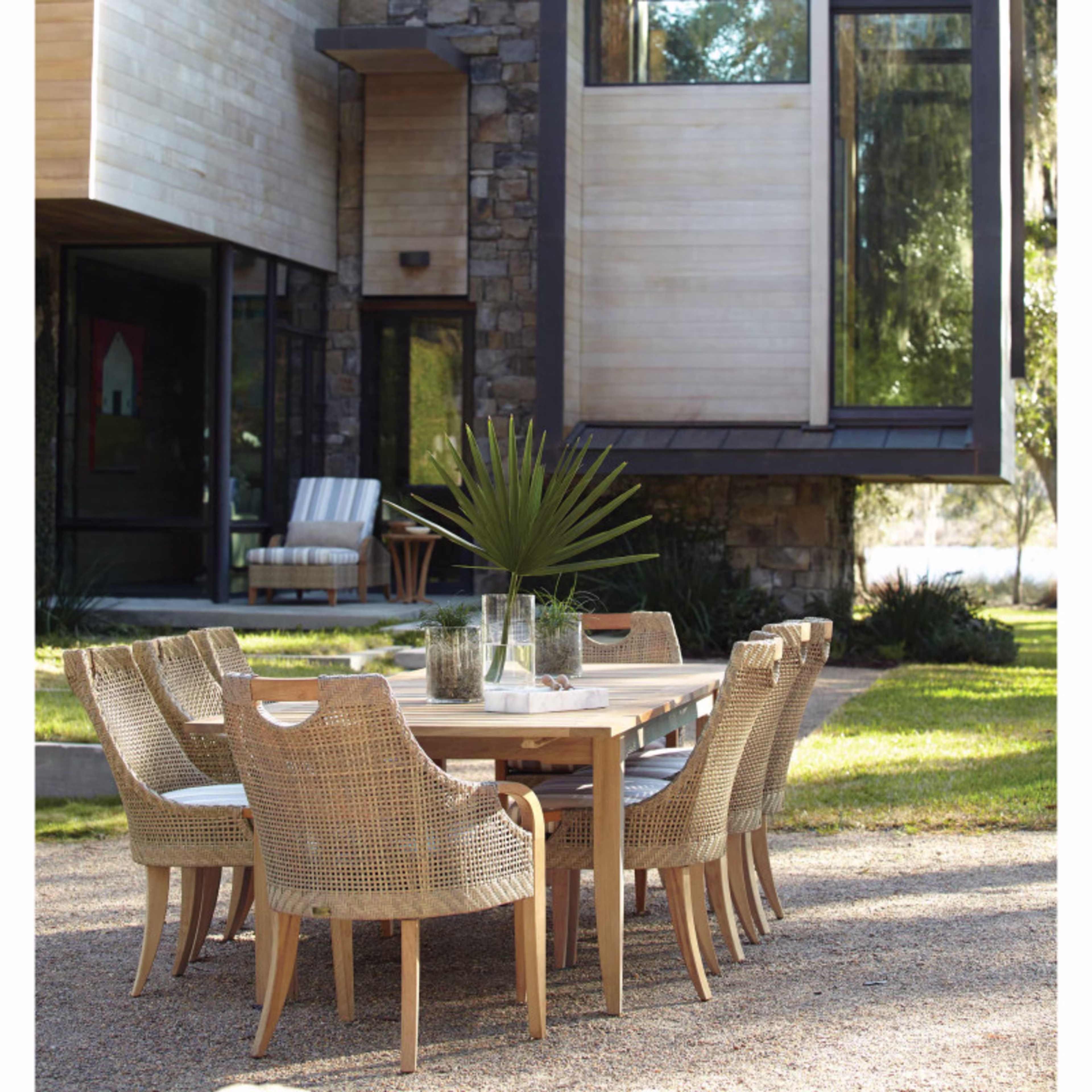 Lane Venture Edgewood Woven Dining Armchair