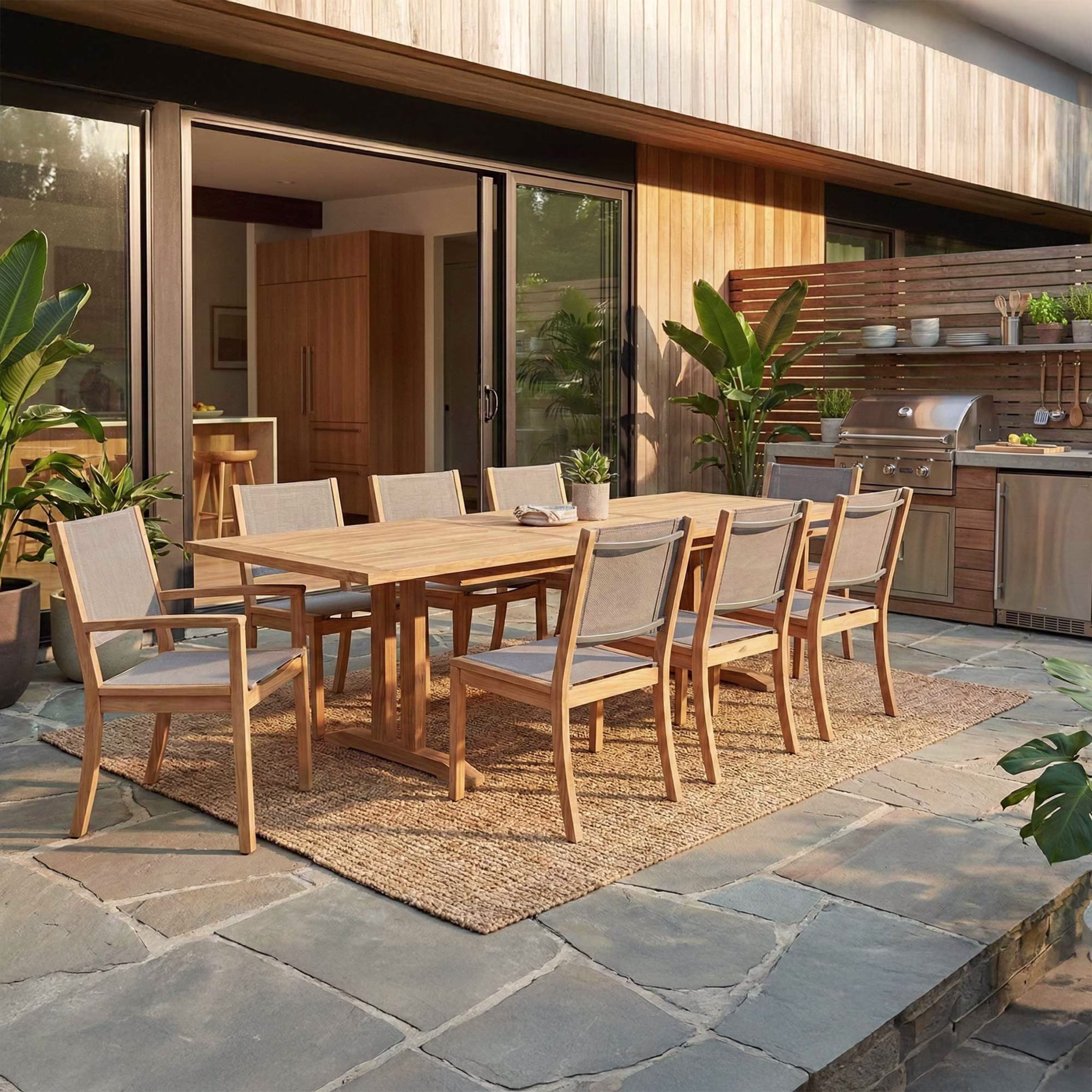 POVL Outdoor Calera Sling Dining Armchair