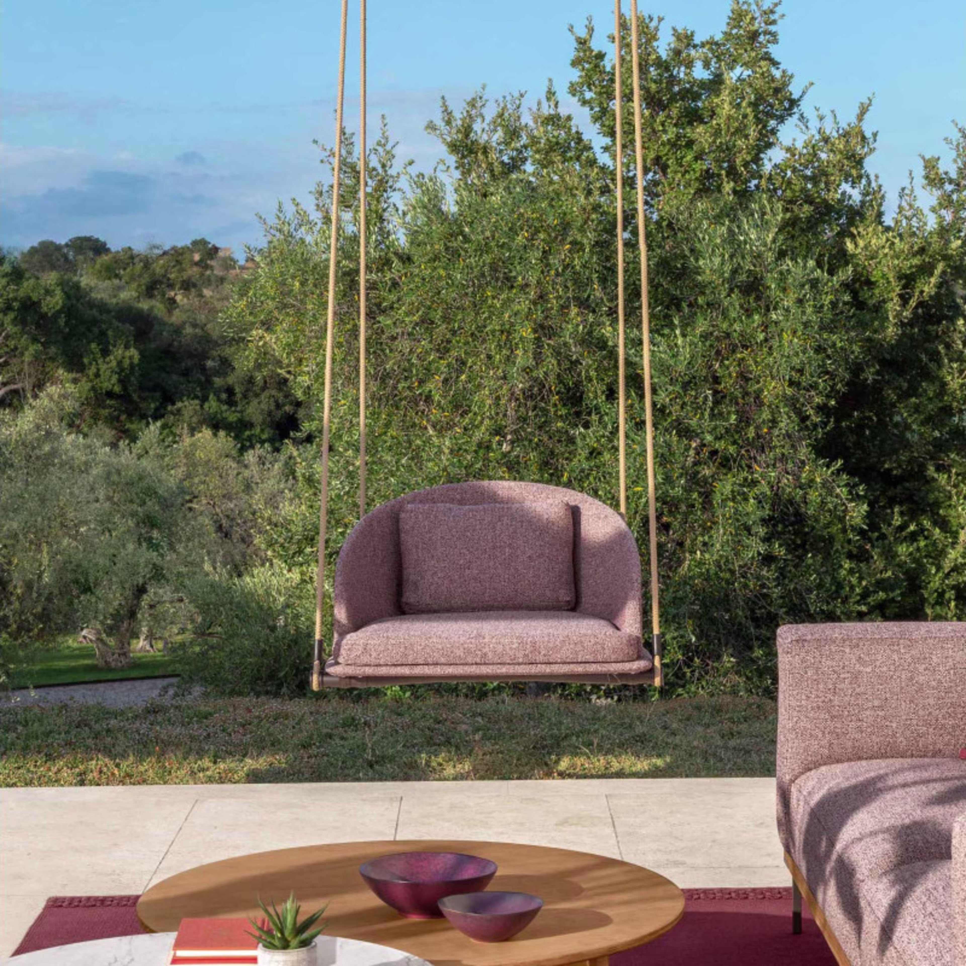 Talenti CleoSoft Teak Swing Armchair