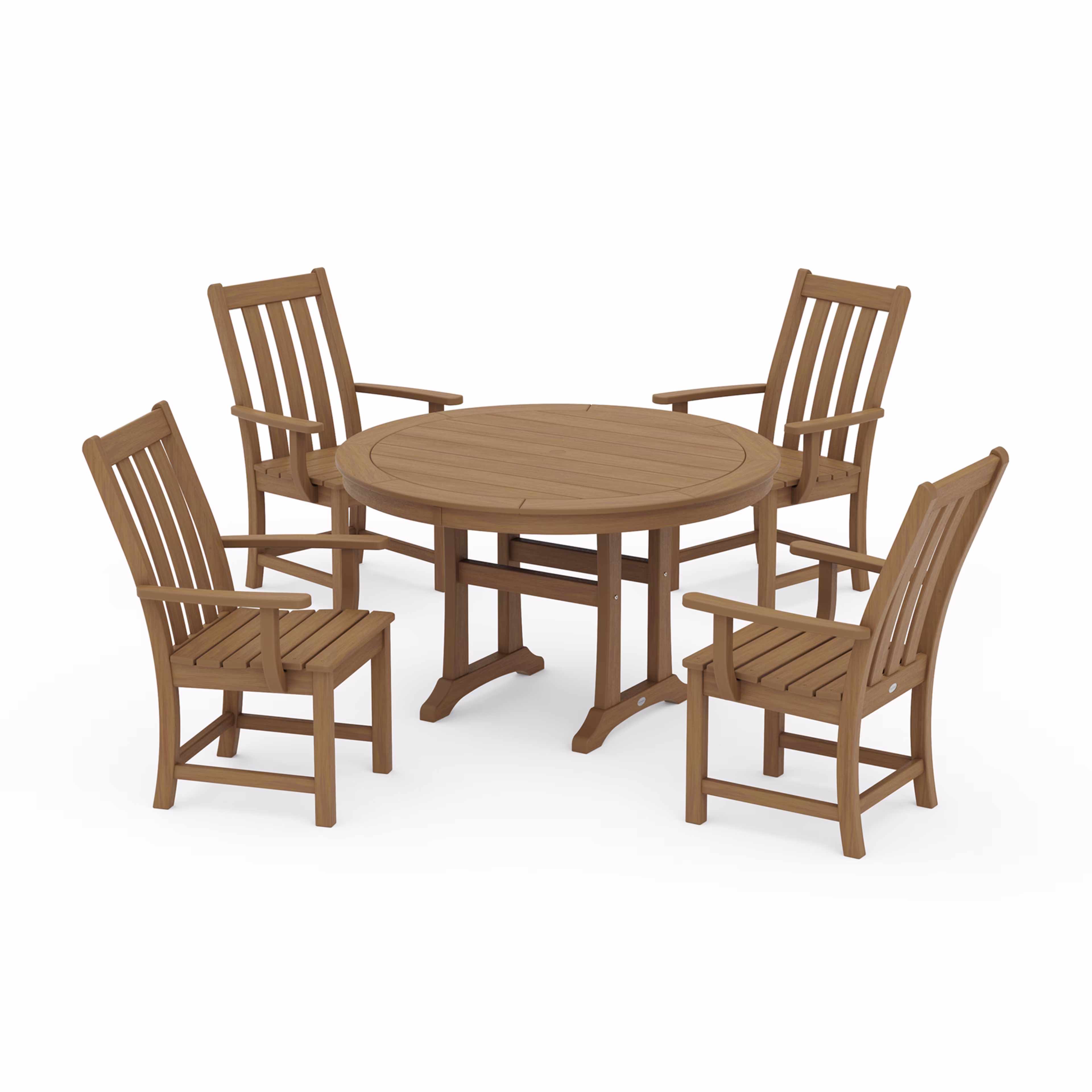 Polywood Vineyard 5-Piece Nautical Trestle Dining Set