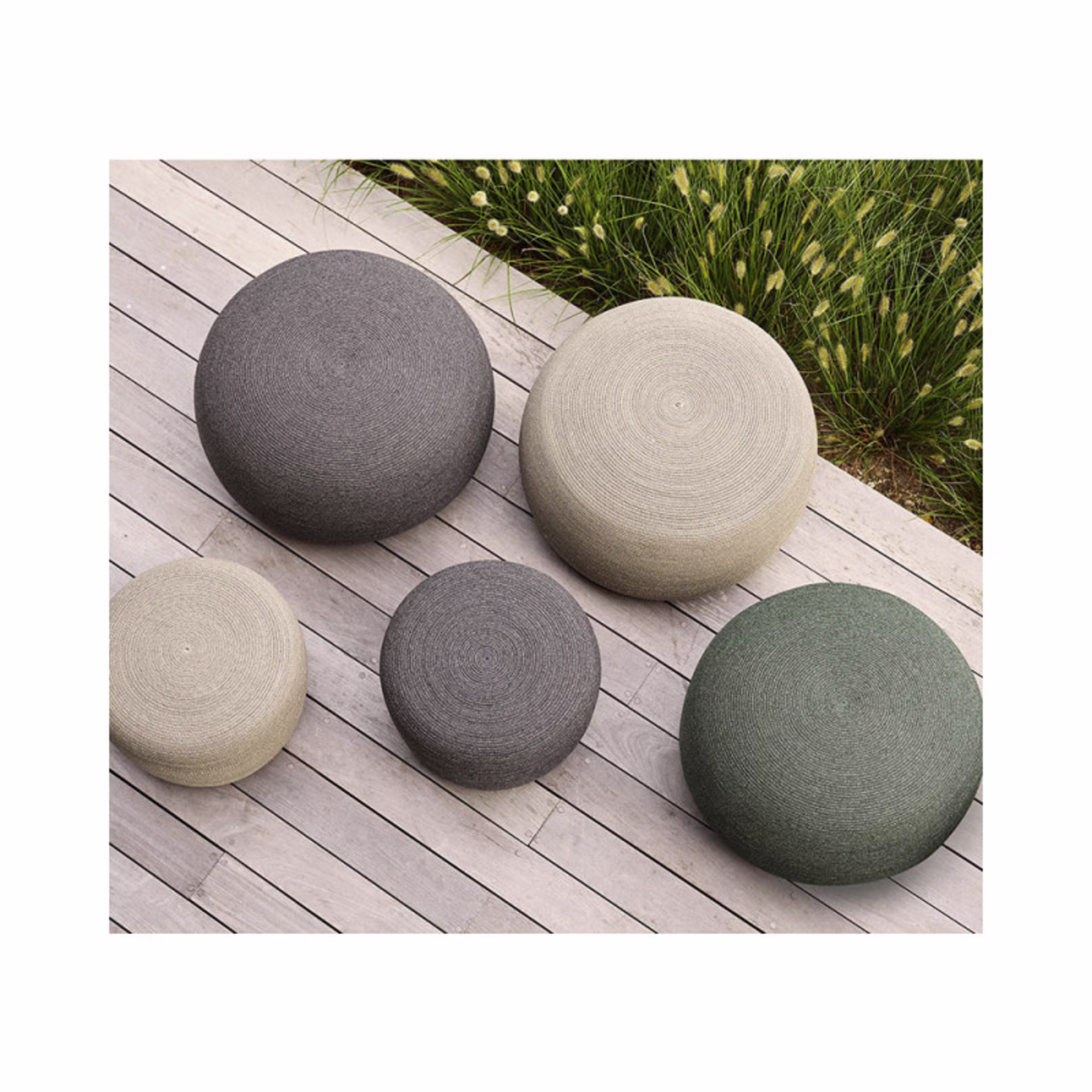 Cane-line Circle Large Outdoor Pouf