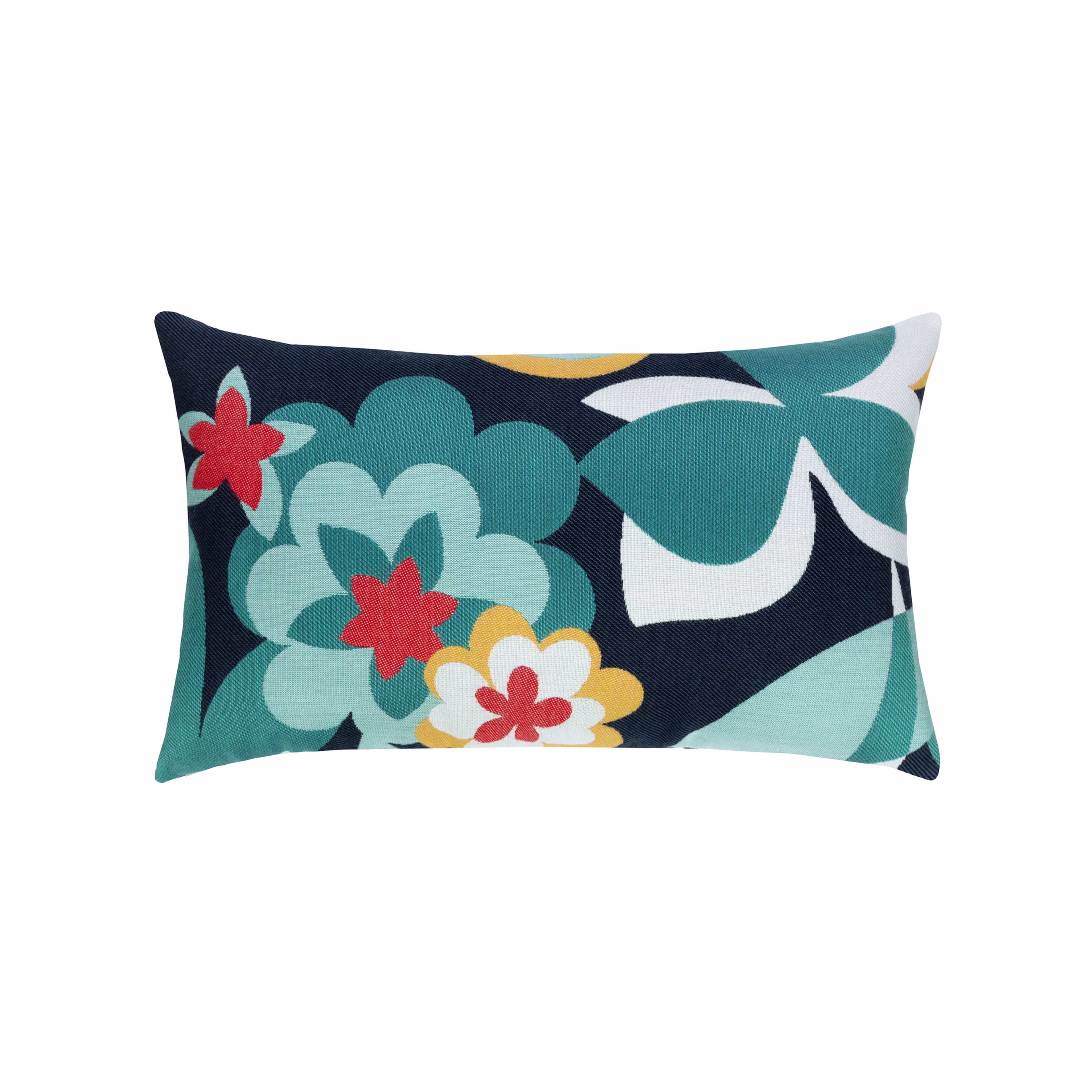 Elaine Smith 20" x 12" Floral Impact Lumbar Sunbrella Outdoor Pillow