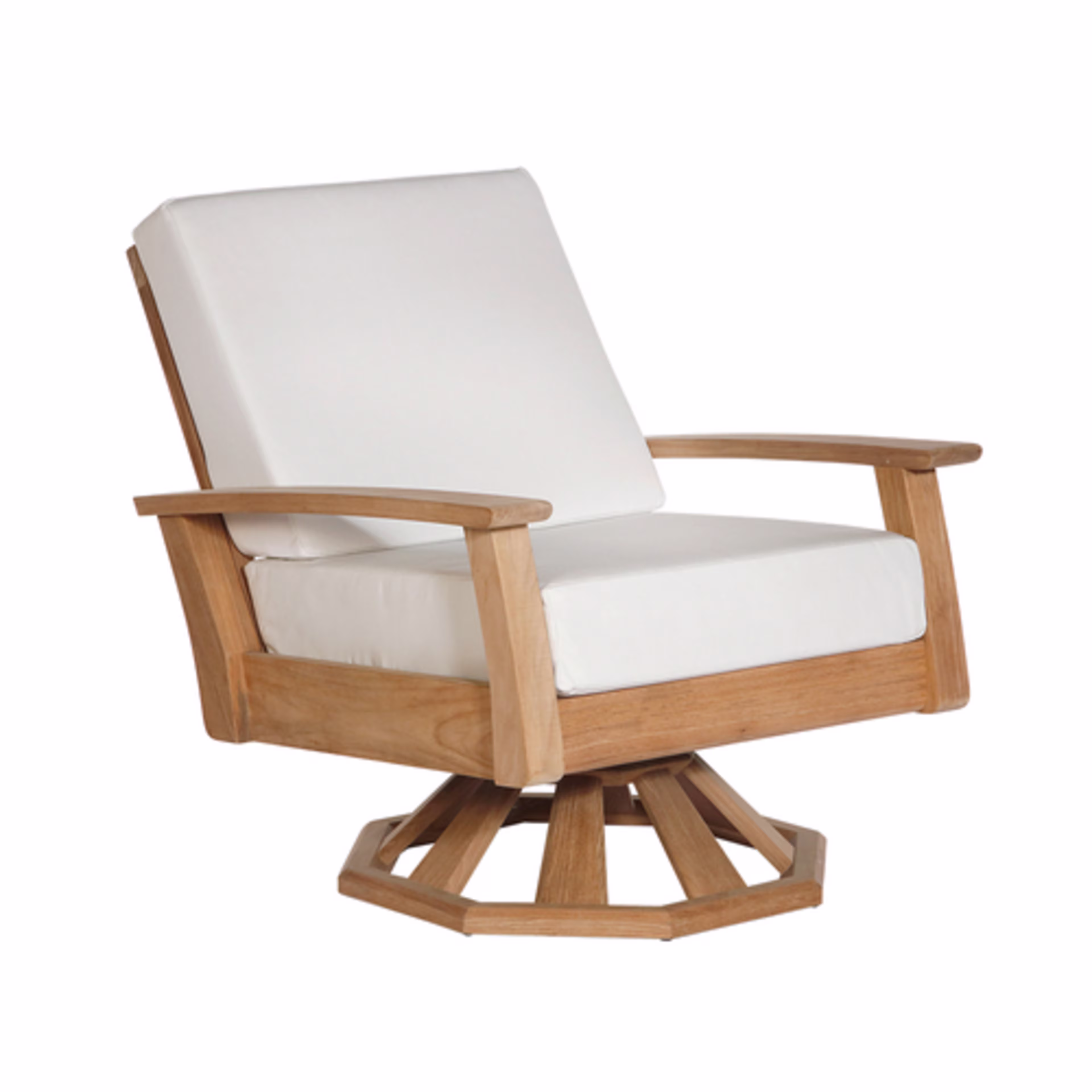 Barlow Tyrie Haven Teak Swivel Rocker Lounge Chair