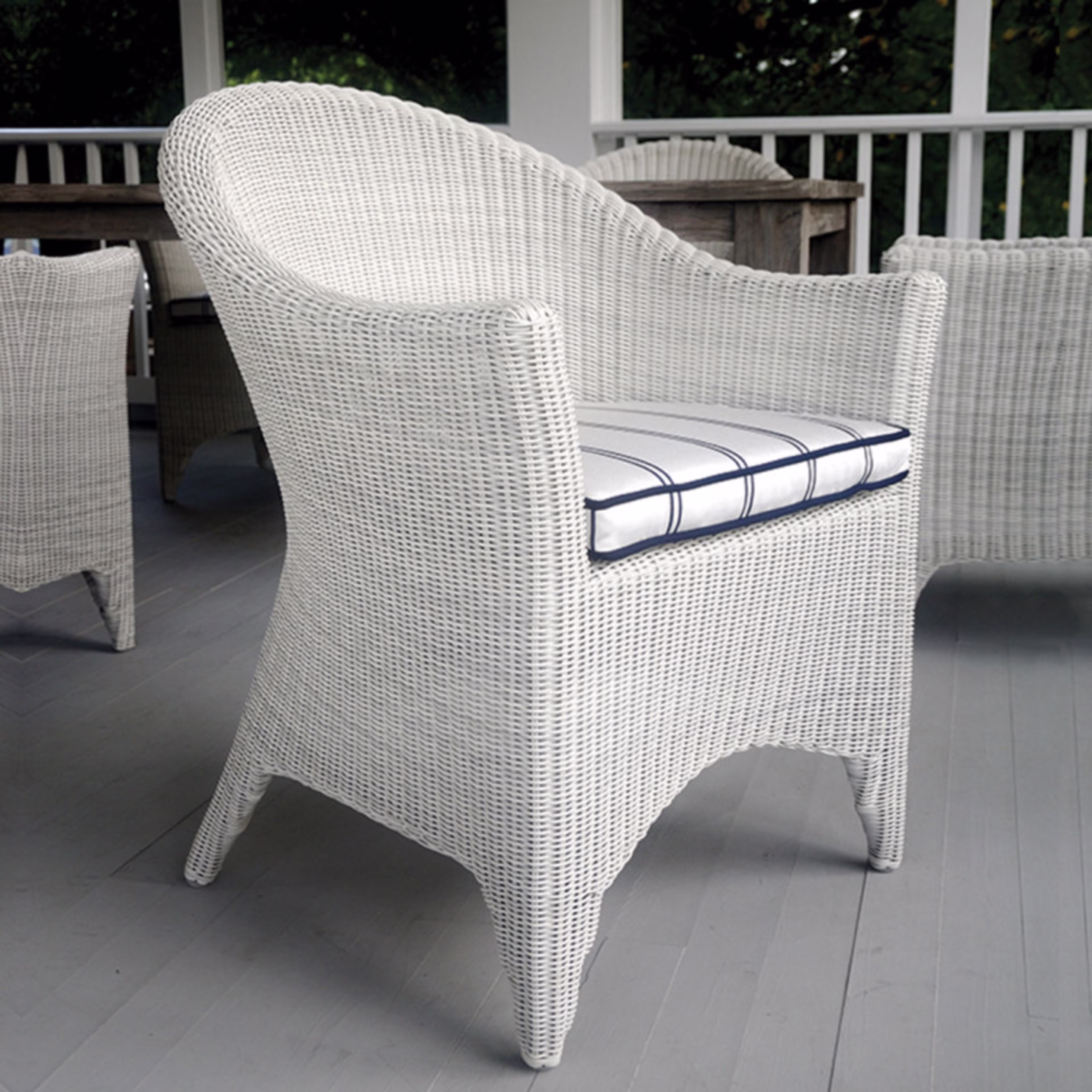 Kingsley Bate Cape Cod Woven Dining Armchair