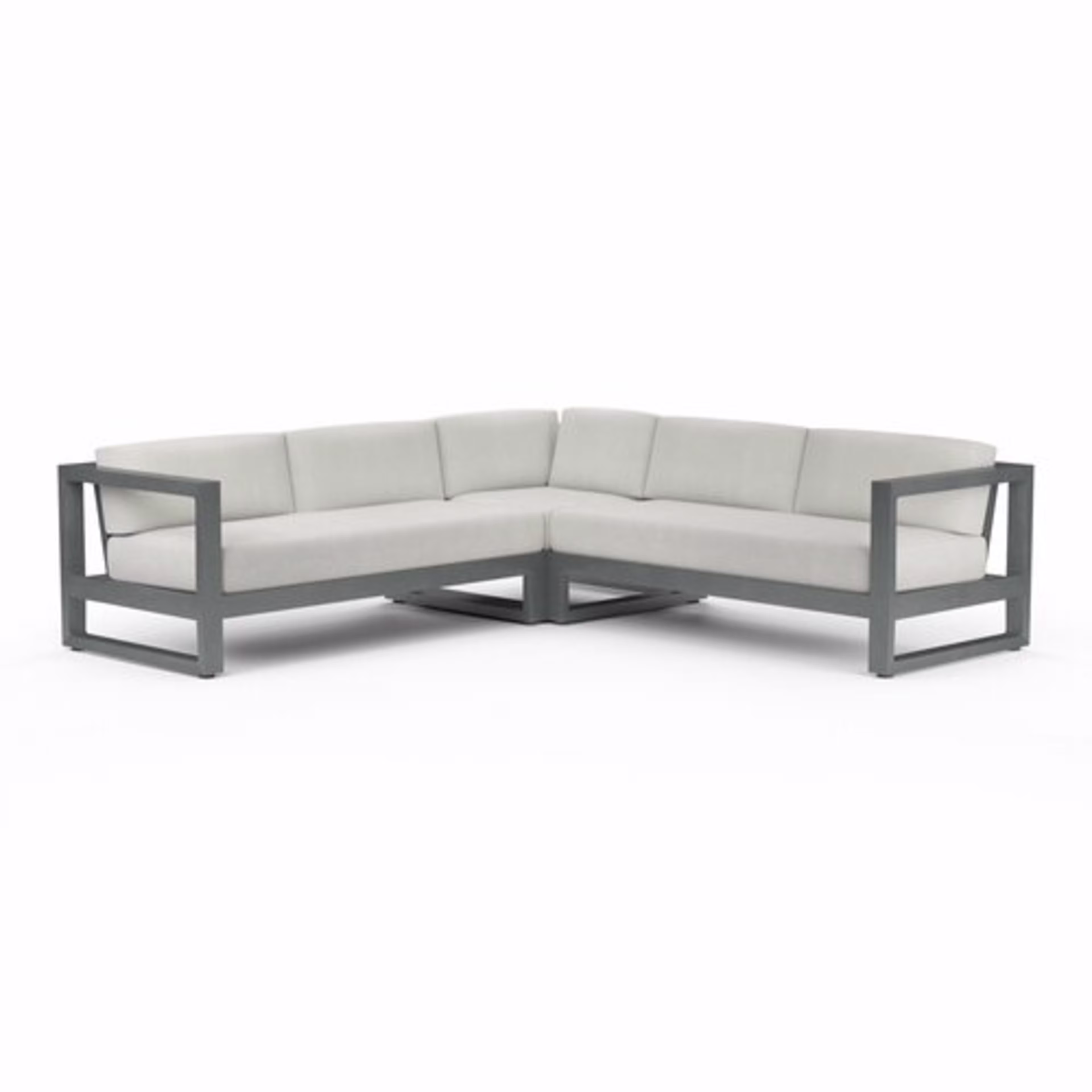 Sunset West Redondo 3-Piece Aluminum Outdoor Sectional Sofa