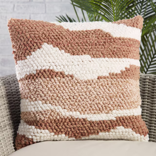 Jaipur Living 22" x 22" Hasani Tan Outdoor Pillow